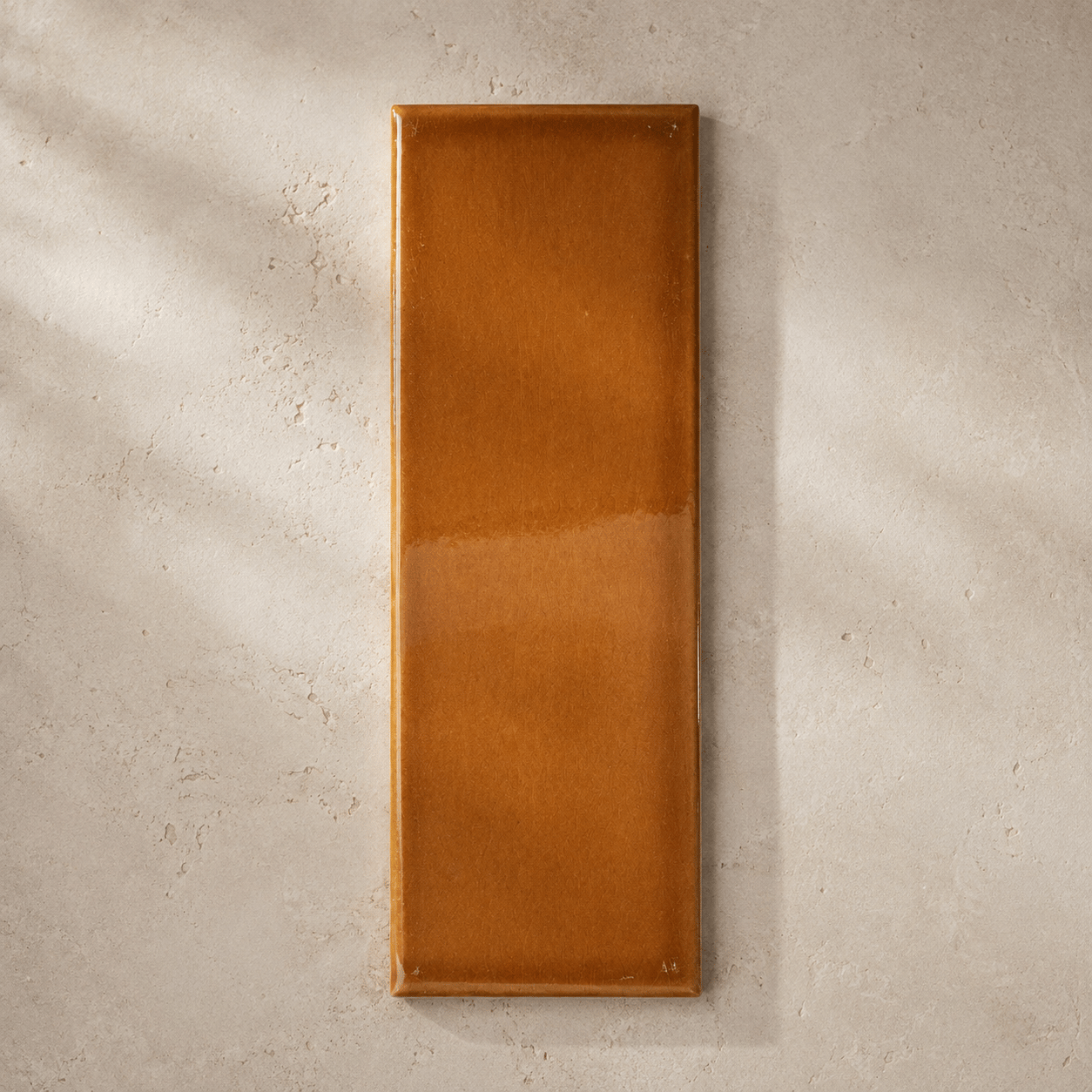 Armada Çini 7x21 Cm Düz Karamel  Çini Seramik