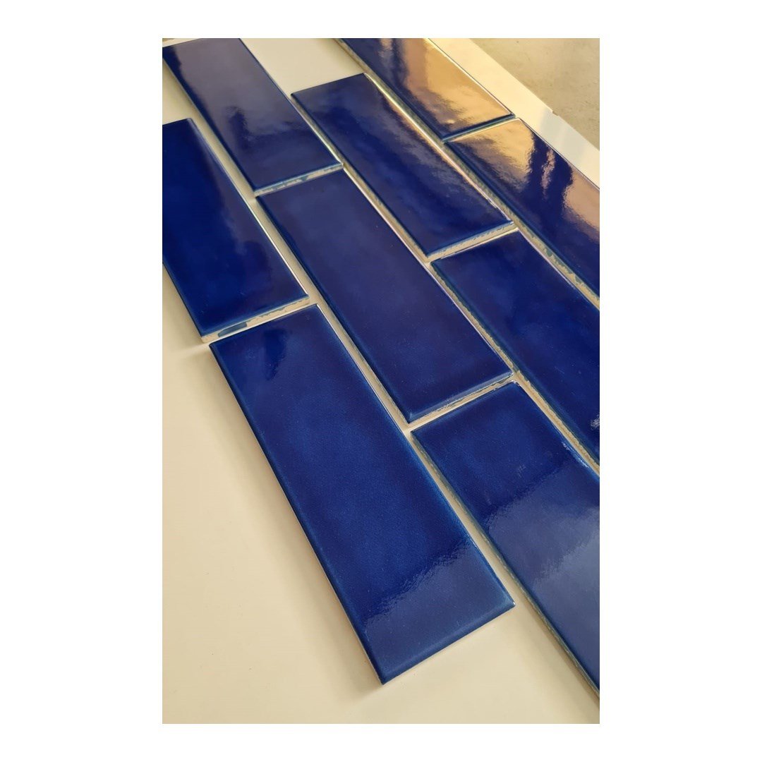 Armada Çini 7x21 Cm Düz Kobalt  Çini Seramik
