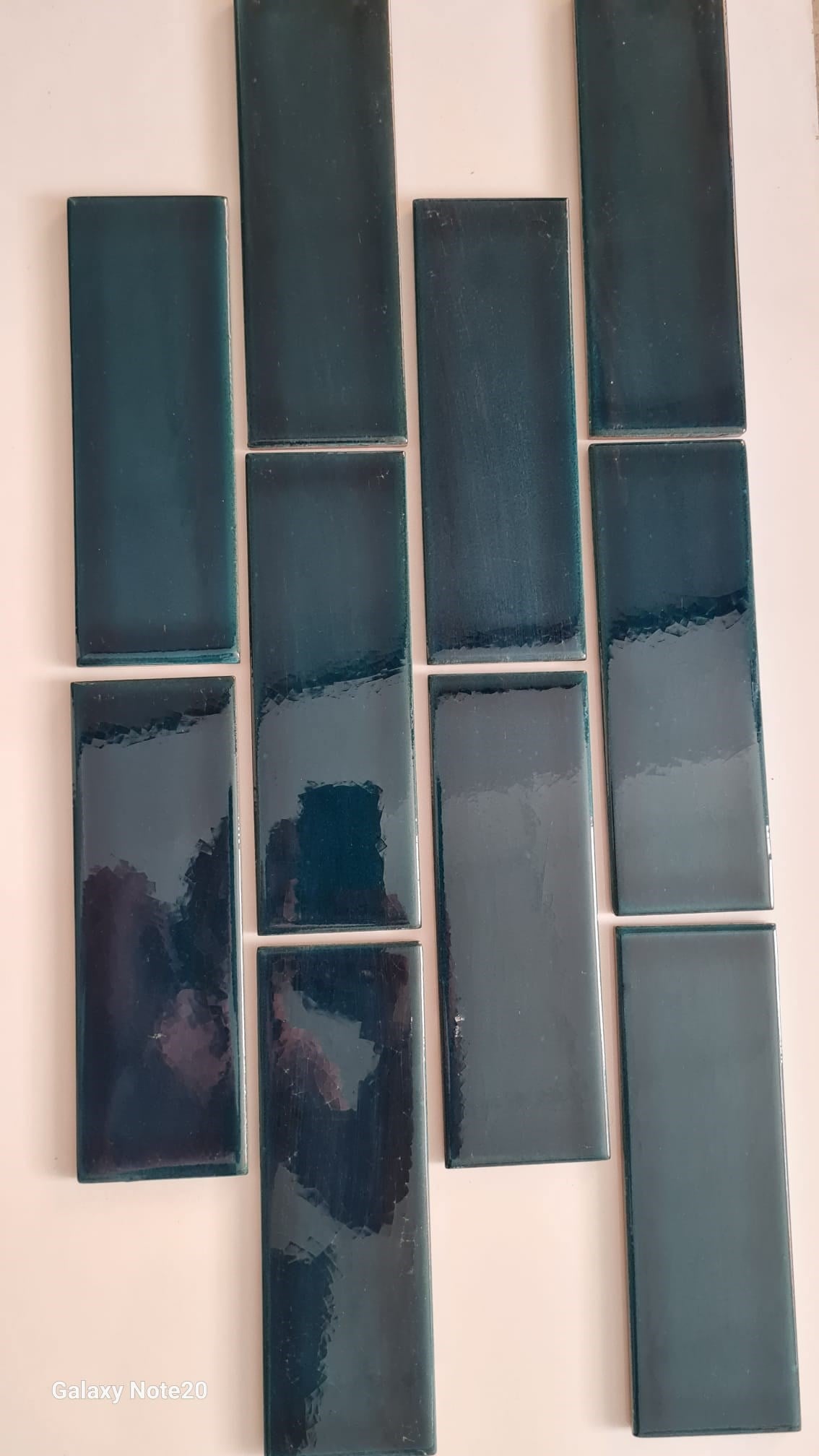 Armada Çini 7x21 Cm Düz Petrol Mavisi Çini Seramik 