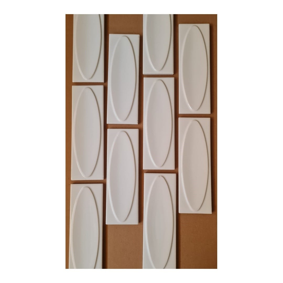 Armada Çini 7x21 Cm Elips Beyaz  Çini Seramik