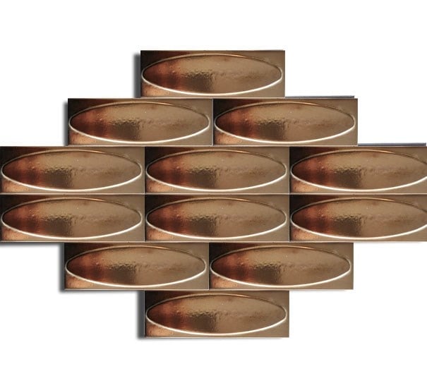 Armada Çini 7x21 Cm Elips Bronz Çini Seramik 