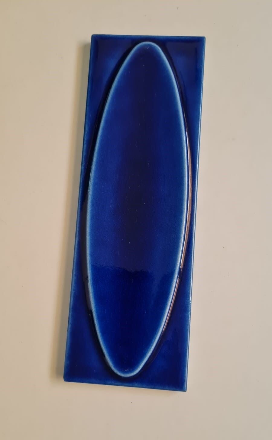Armada Çini 7x21 Cm Elips Kobalt  Çini Seramik