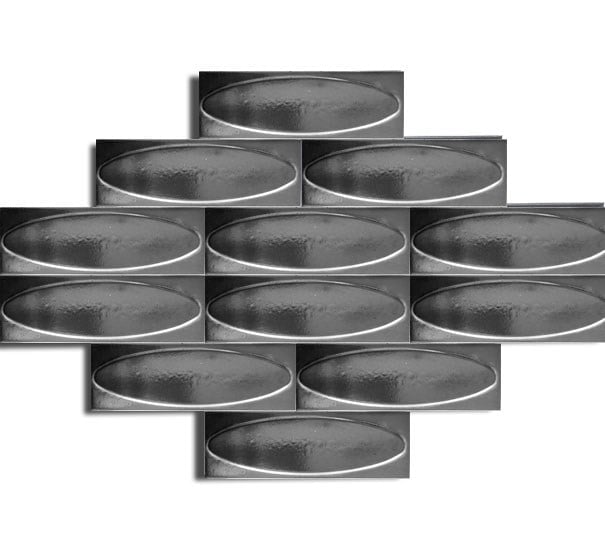 Armada Çini 7x21 Cm Elips Metalik Çini Seramik 