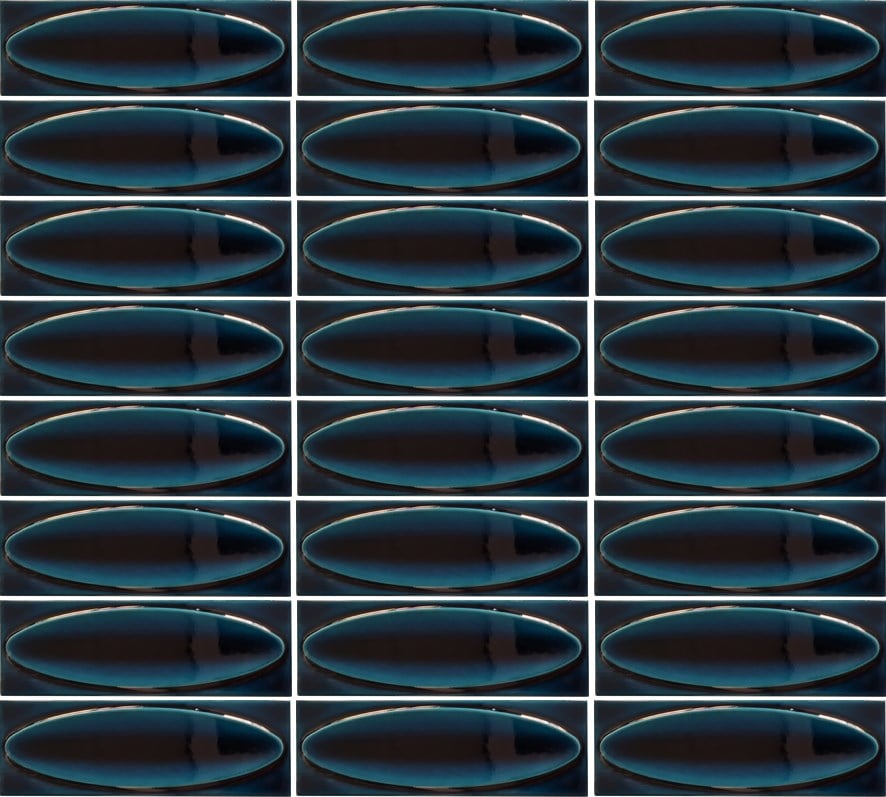 Armada Çini 7x21 Cm Elips Petrol Mavisi  Çini Seramik 