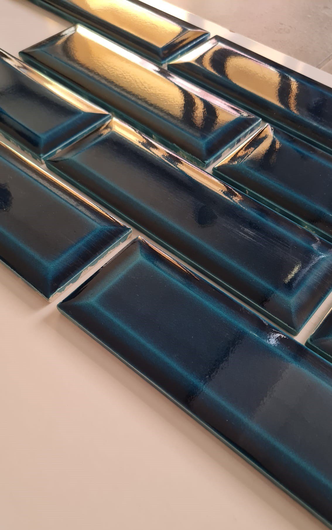 Armada Çini 7x21 Cm Metro Petrol mavisi Çini Seramik 