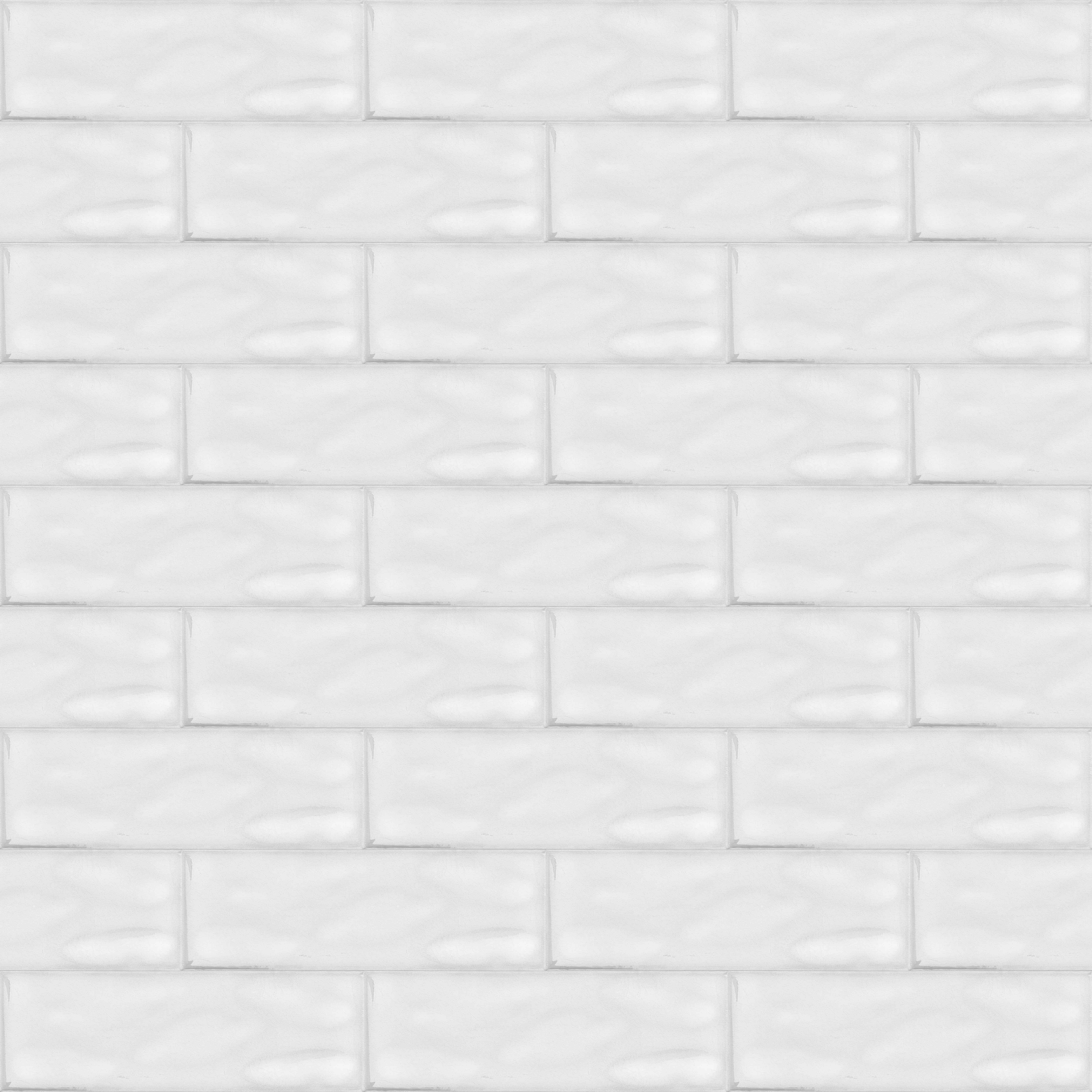 Armada Çini 7x22 Cm Tuğla Beyaz Desenli Çini Seramik karo