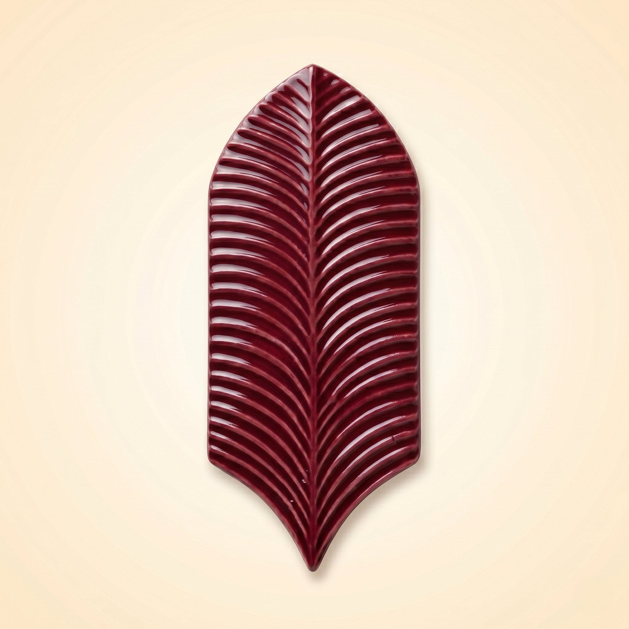 Armada Çini 9X20 Palm Life Bordo Çini Seramik