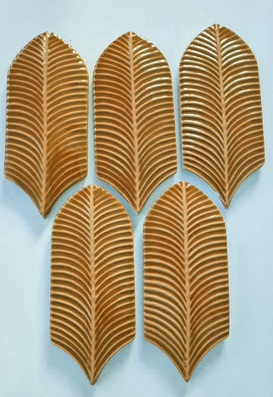 Armada Çini 9X20 Palm Life Karamel Çini Seramik
