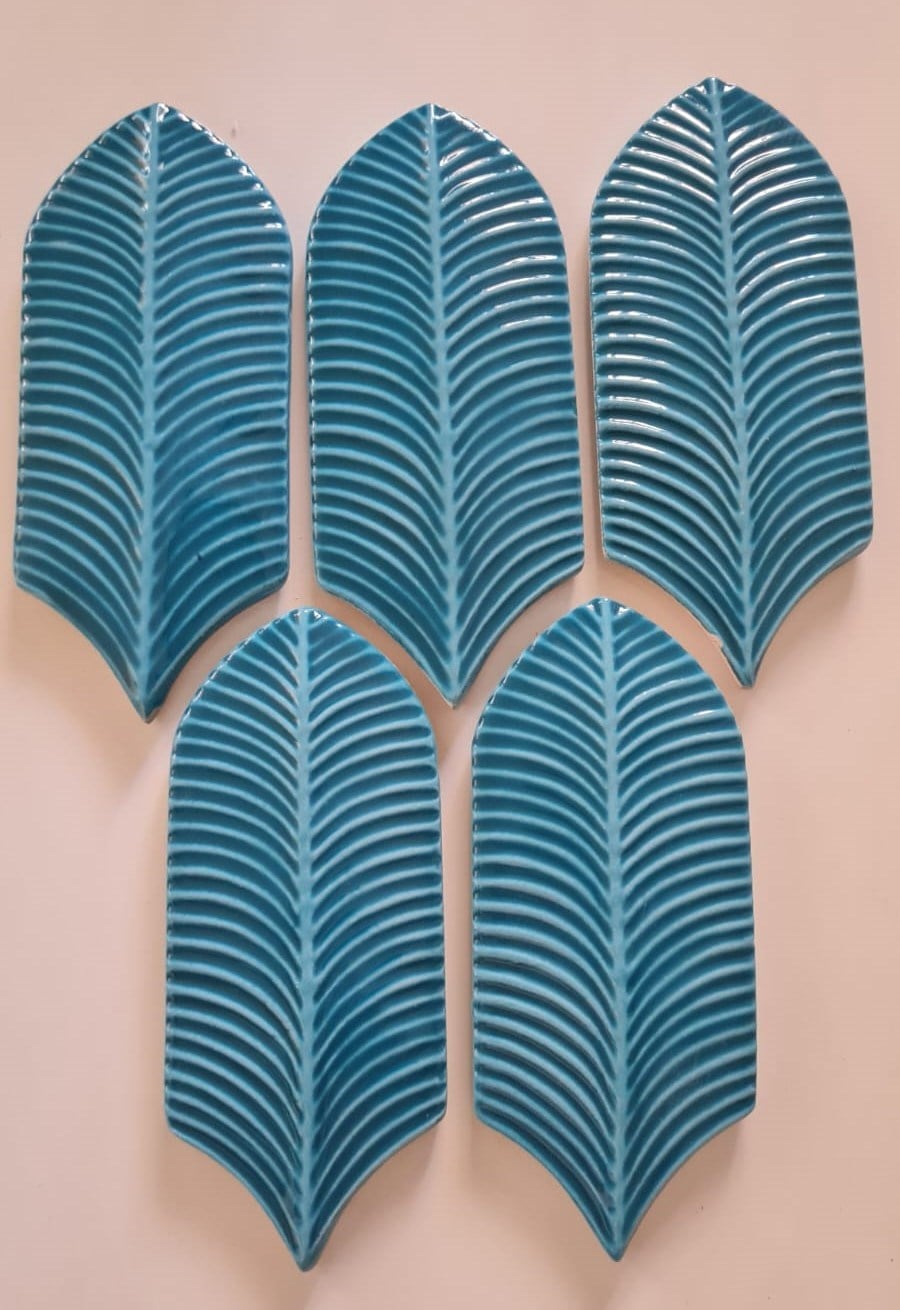 Armada Çini 9X20 Palm Life Turkuaz Çini Seramik