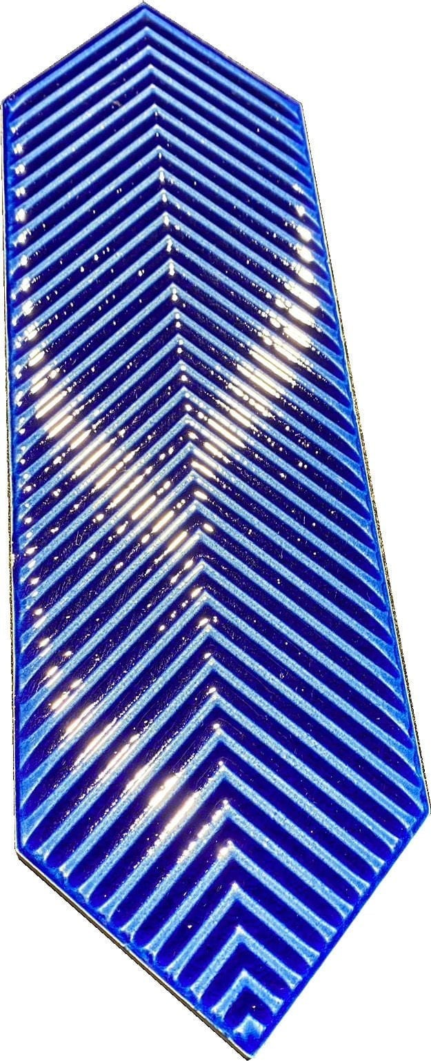 Armada Çini 9X30  Bella Çizgili Kobalt Çini Seramik