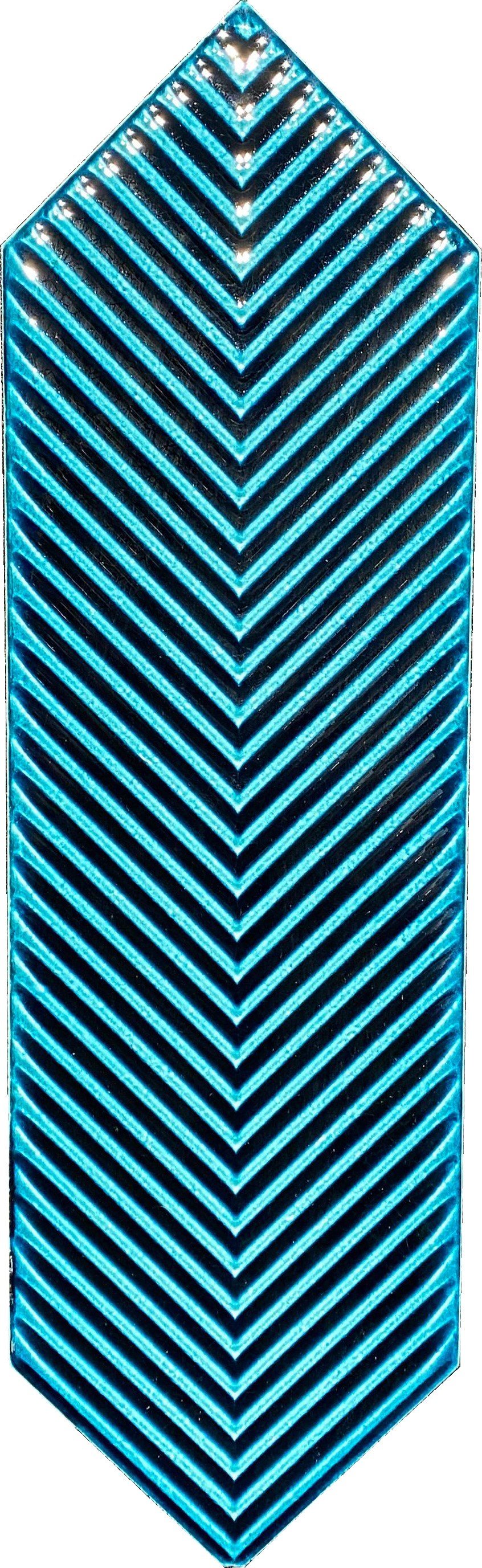 Armada Çini 9X30  Bella Çizgili Petrol Mavisi Çini Seramik