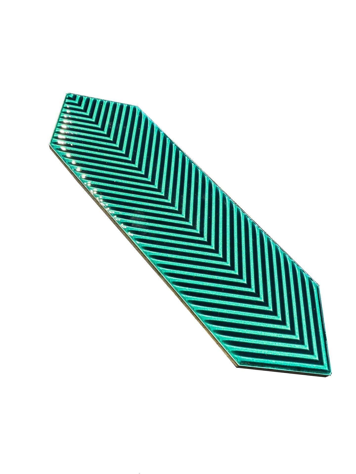 Armada Çini 9X30  Bella Çizgili Zümrüt Yeşil Çini Seramik