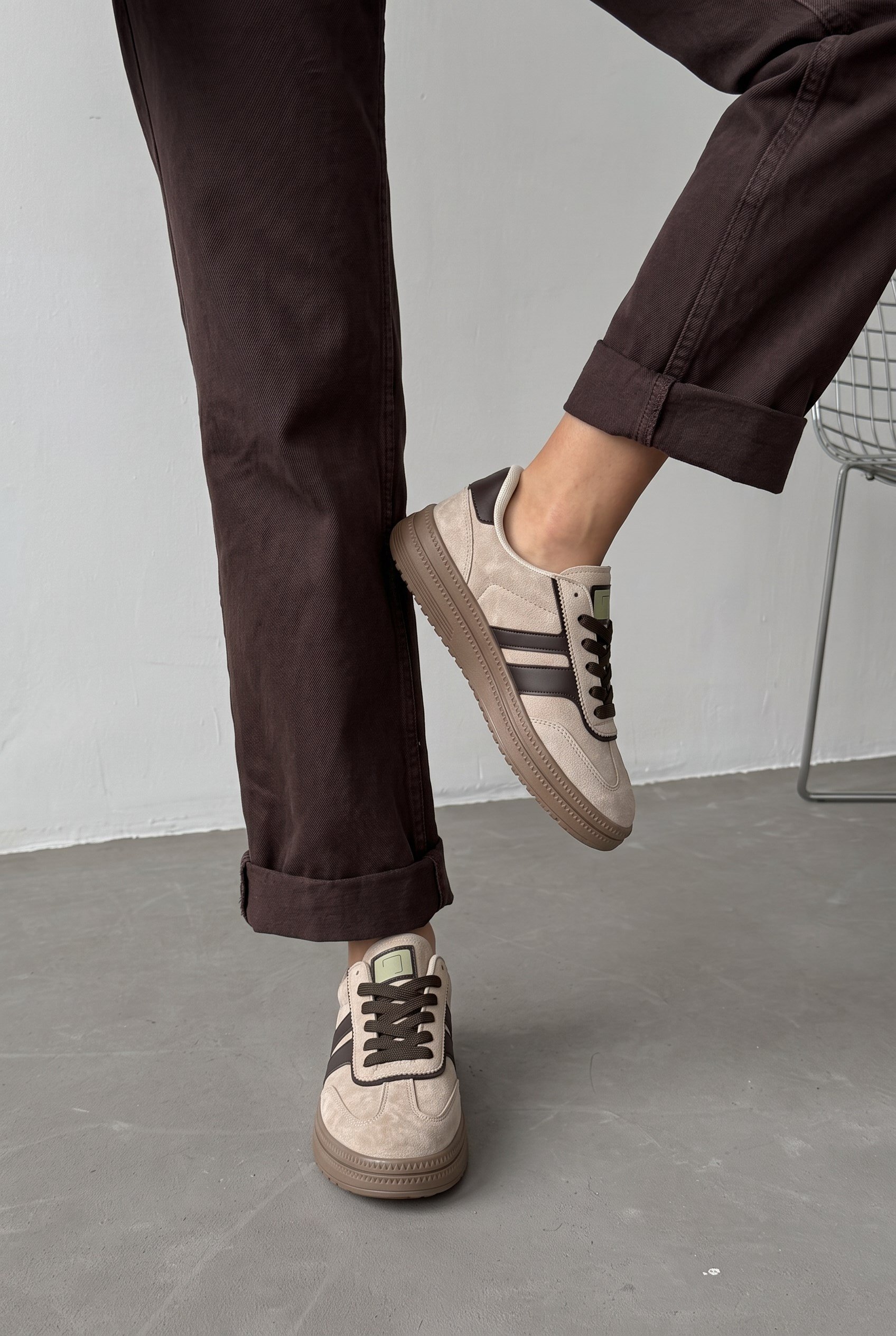  Rota Kadın Vizon-Kahverengi Sneaker Spor Ayakkabı - Kadın Günlük Ayakkabı
