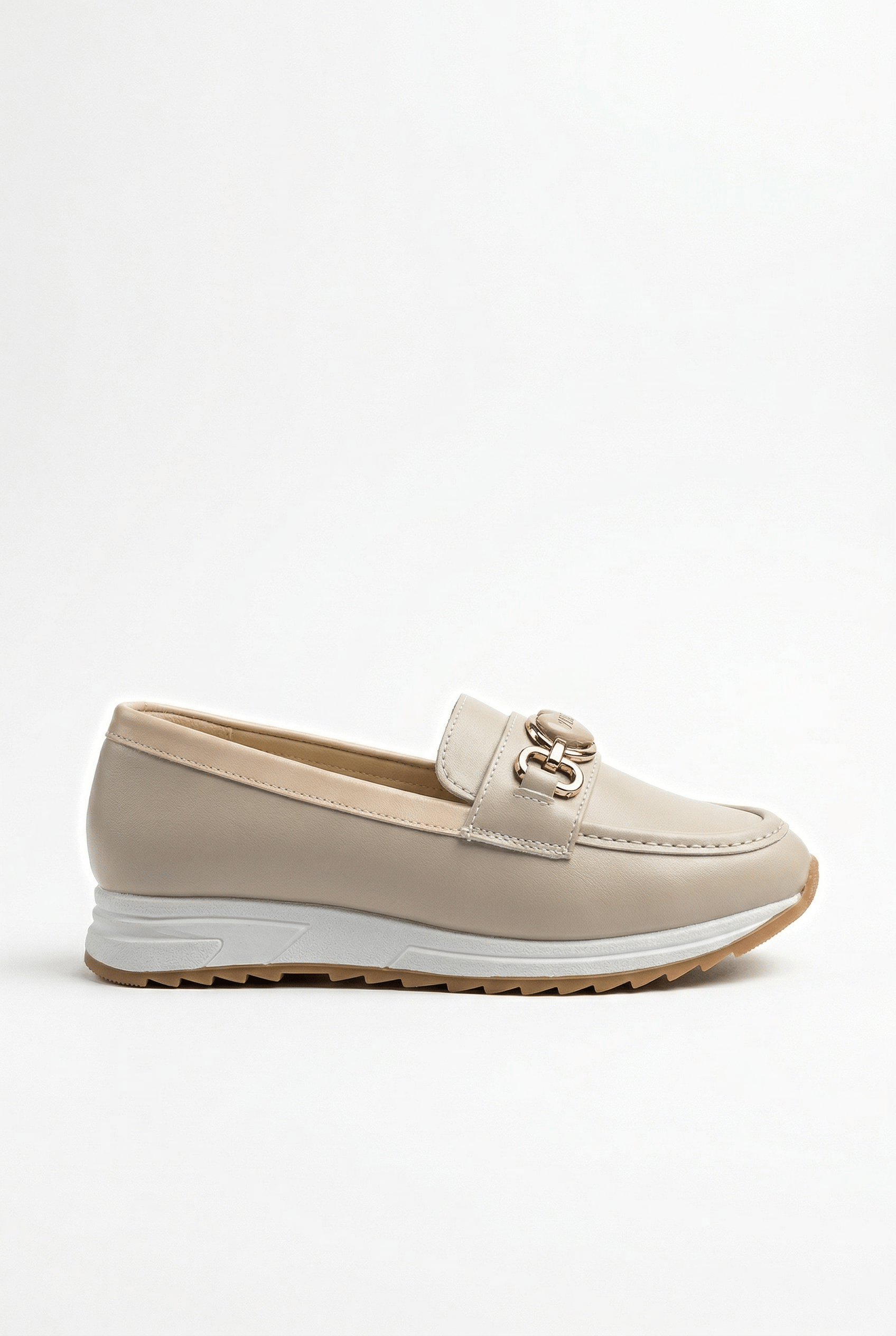 Kadın Bej Ortopedik Loafer Günlük Loafer Ayakkabı
