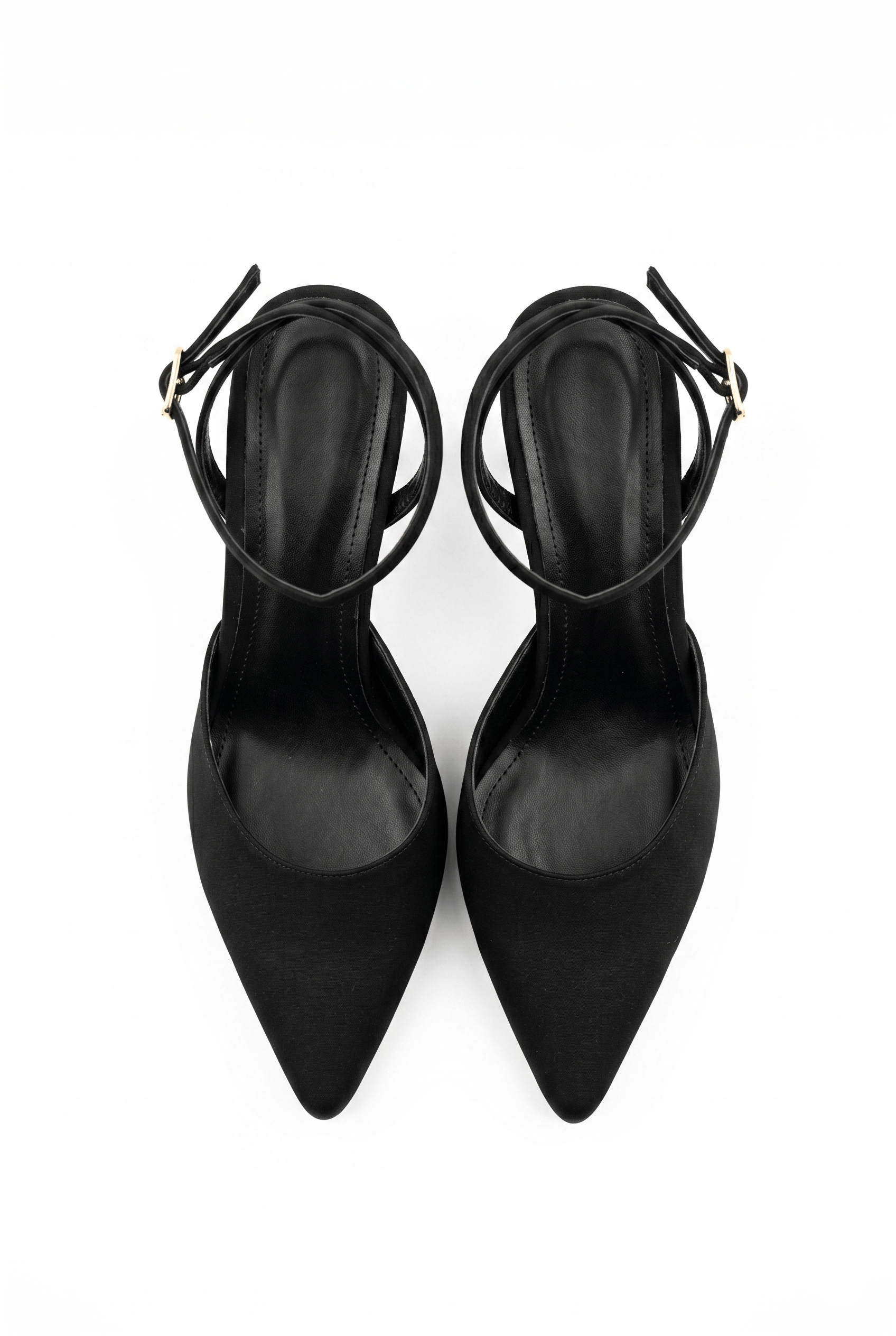 Kadın Saten Bilekten Bağlamalı Sivri Burun İnce Topuklu Stiletto Abiye Gece Ayakkabısı