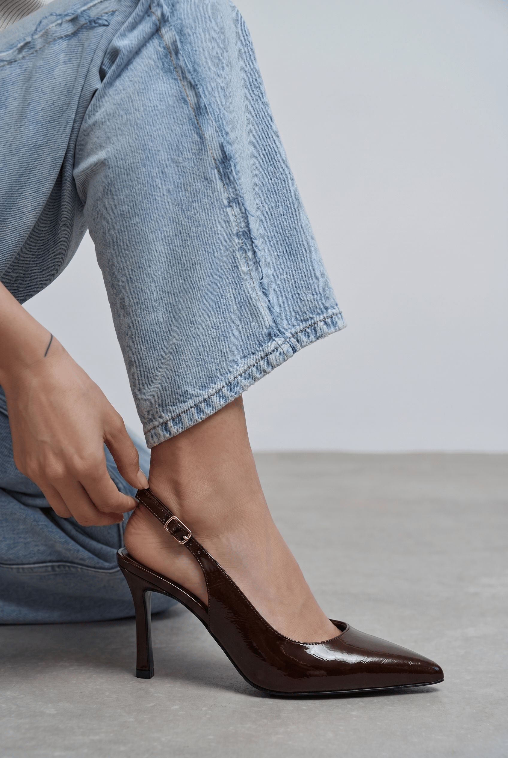 Kadın Sivri Burun Bantlı İnce Topuklu Stiletto Abiye Ofis Düğün Kadın Topuklu Ayakkabı