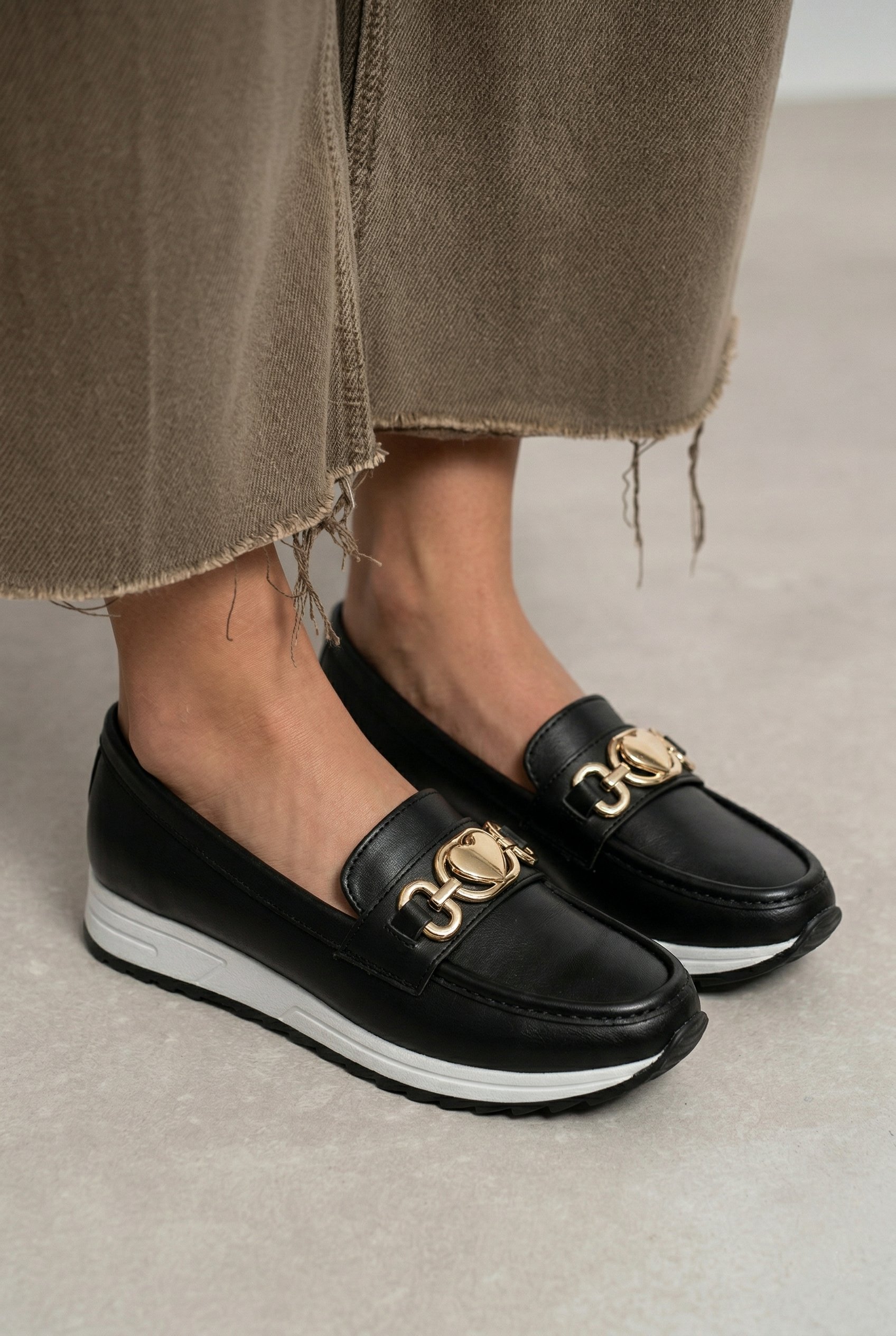 Kadın Siyah Ortopedik Loafer Günlük Loafer Ayakkabı