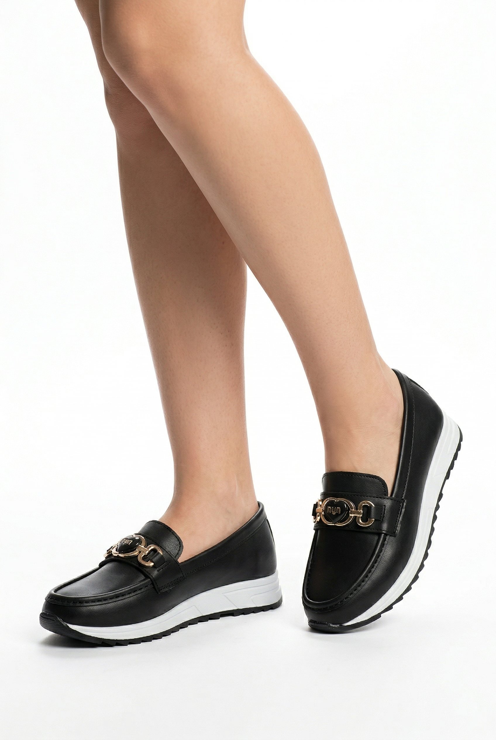 Kadın Siyah Ortopedik Loafer Günlük Loafer Ayakkabı