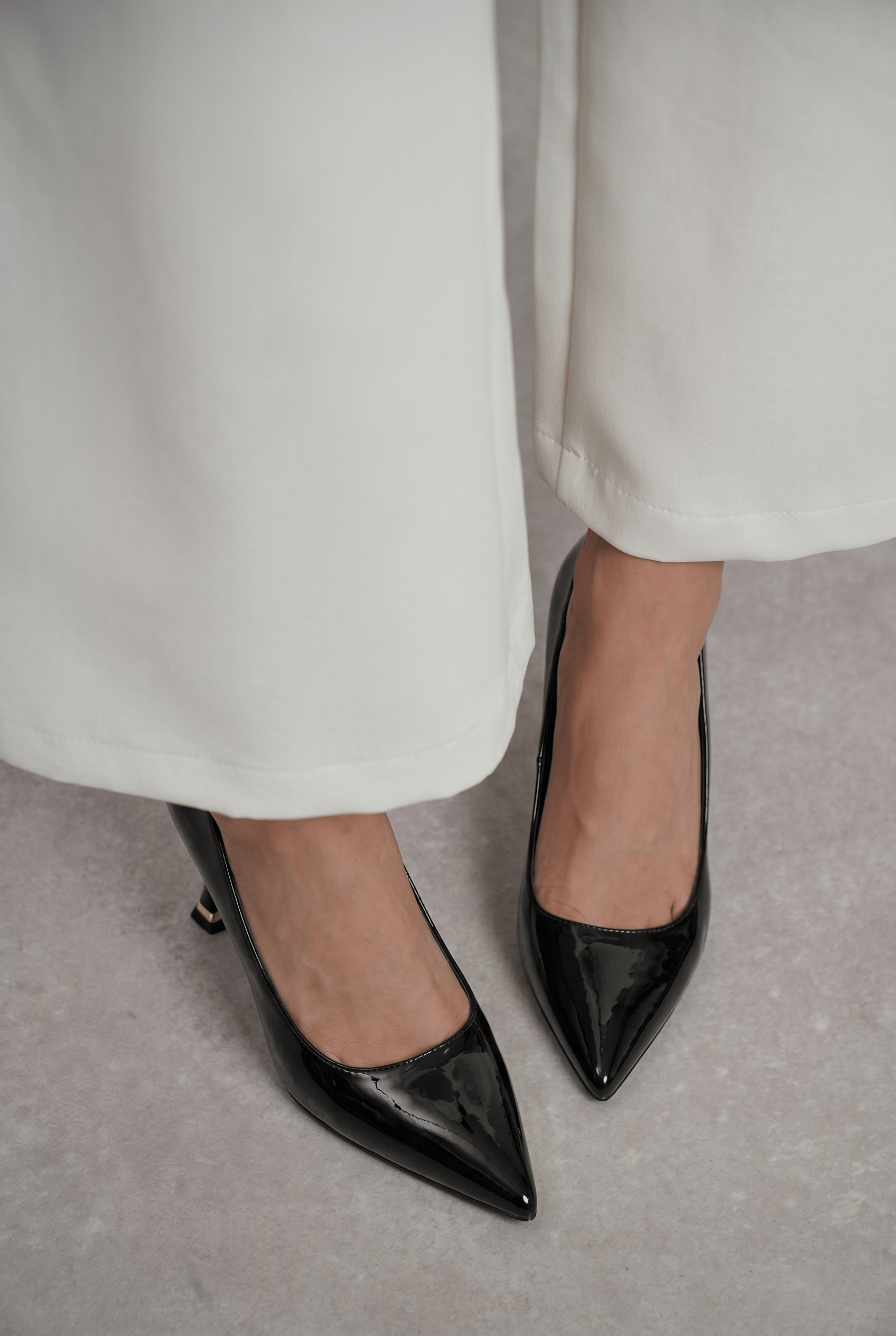 KADIN  Stiletto Rugan Arkası Kapalı Şık Kadın Stiletto