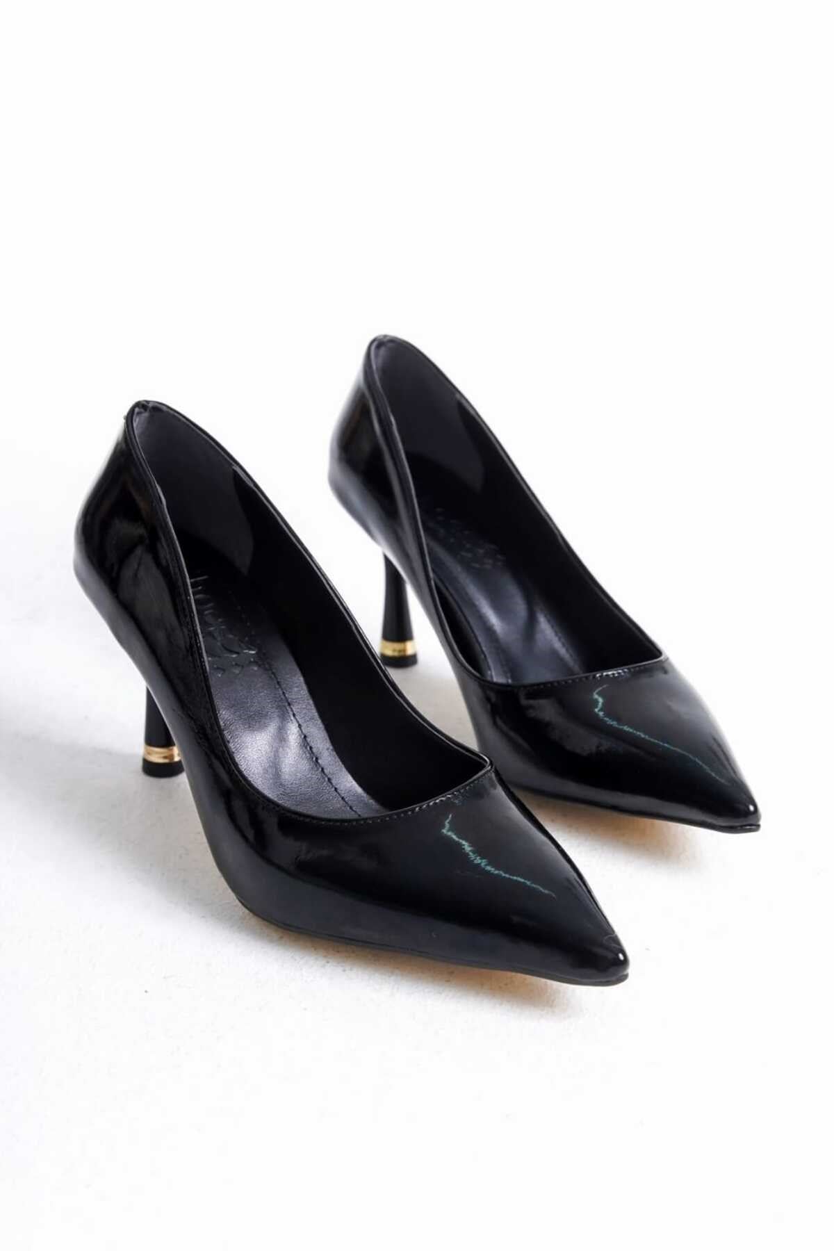KADIN  Stiletto Rugan Arkası Kapalı Şık Kadın Stiletto