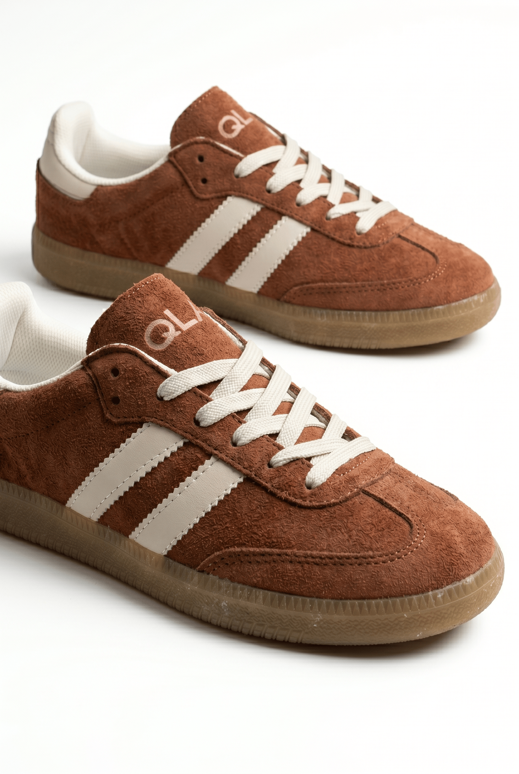Kadın Turuncu Süet Kadın Retro Spor Ayakkabı TE02