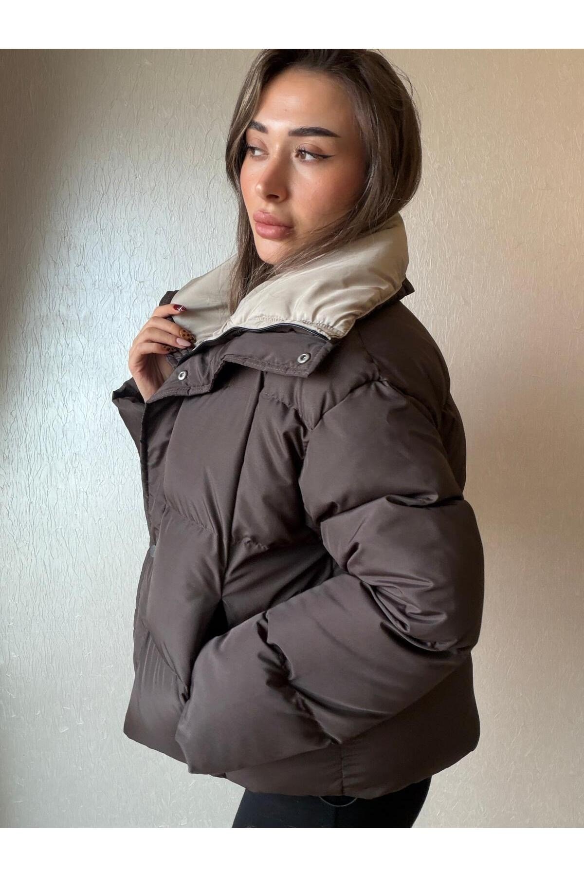 Fermuarlı Şişme Mont