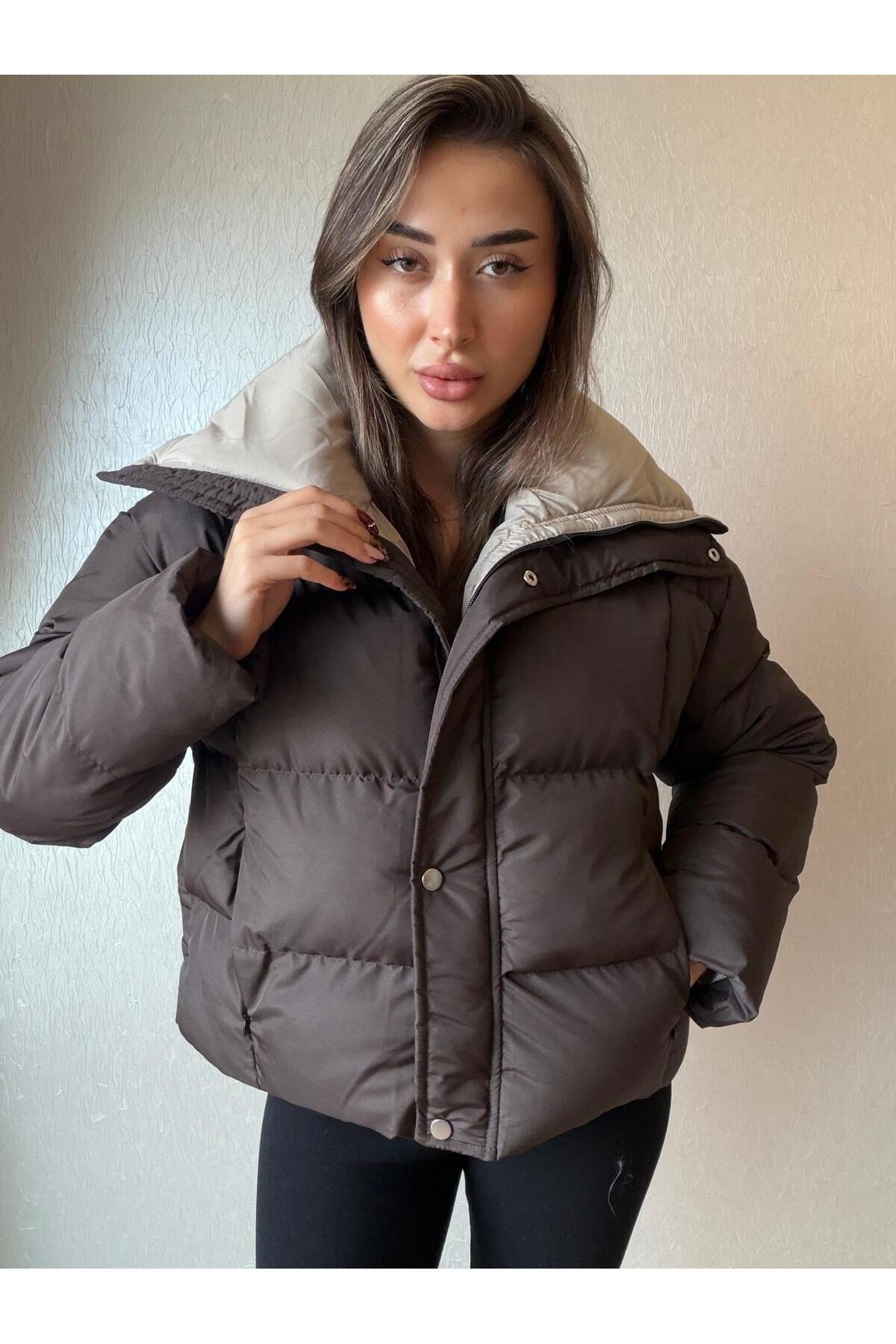 Fermuarlı Şişme Mont