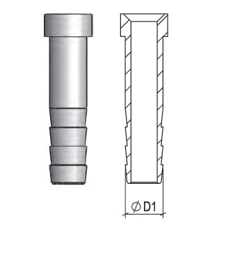 6mm İÇE HAVŞA HORTUM UCU
