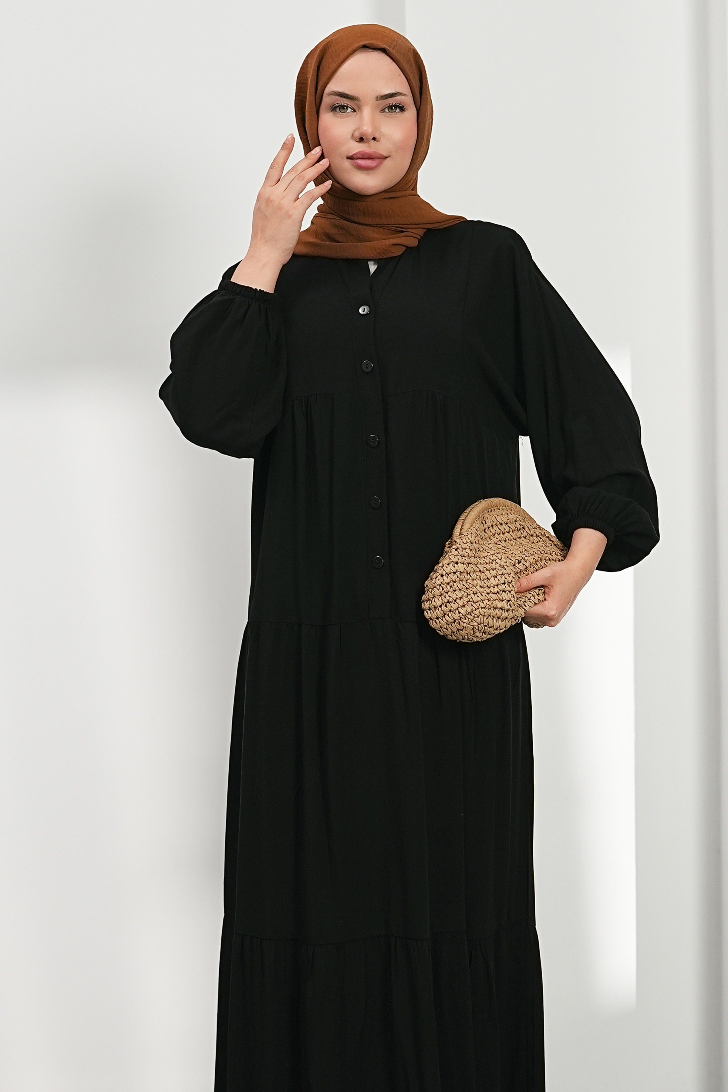 Kat Kat Salaş Elbise - Siyah kadın giyim ürün görseli Arzestore