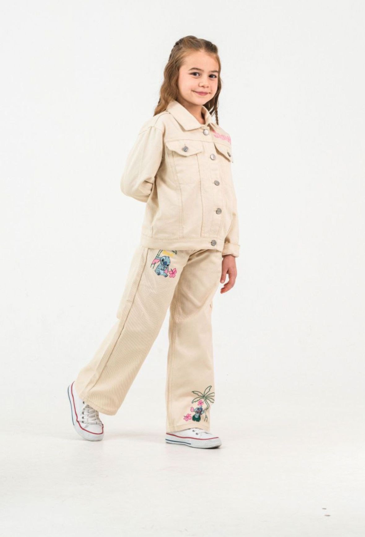 Baskılı 2 li Dokuma Set Ekru
