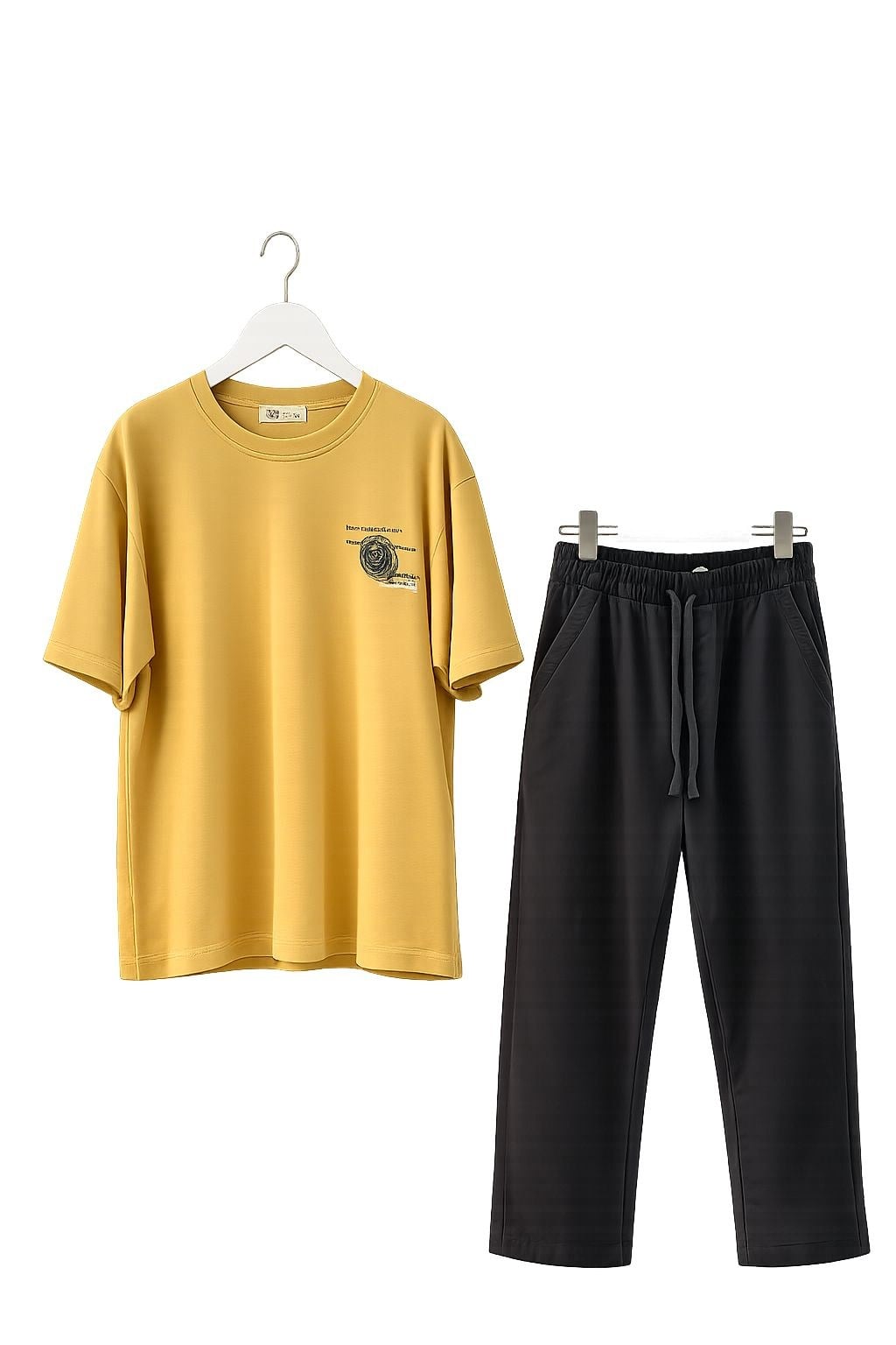 Erkek Çocuk Ön Arka Baskılı Tshirt Yumuşak Dökümlü Pantolonlu Takım
