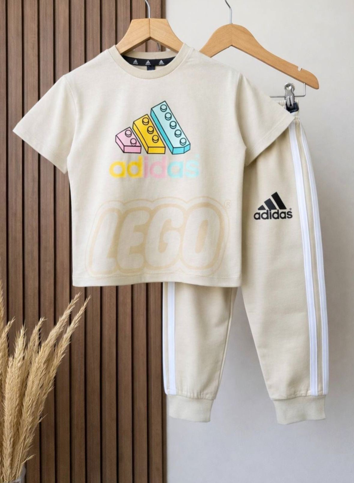 LUMIKIDS Markalı Baskılı 2 li set Bej