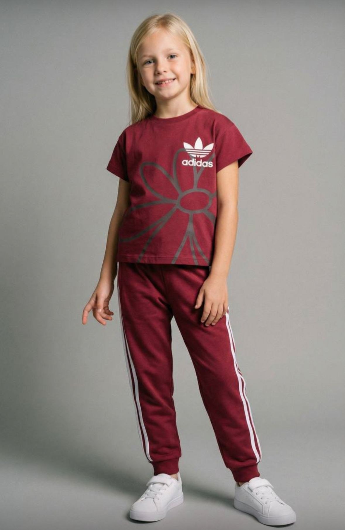 LUMIKIDS Markalı Baskılı 2 li set Bordo
