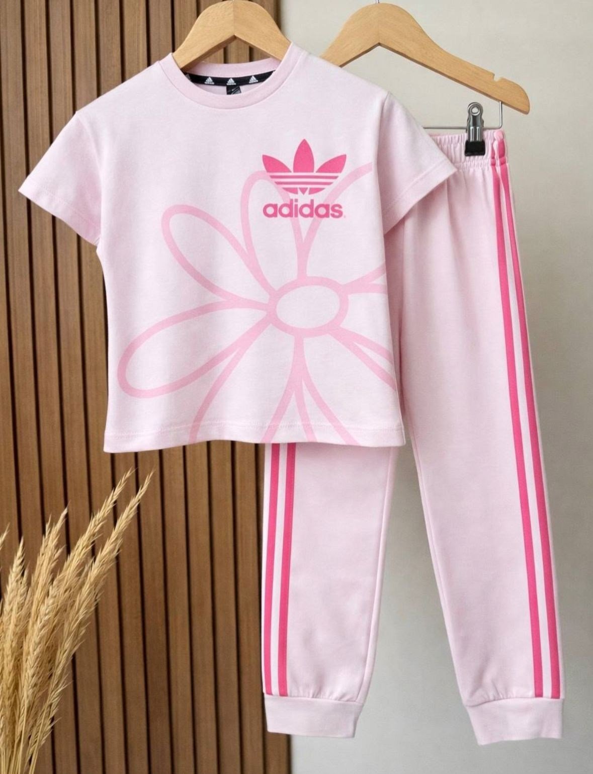 LUMIKIDS Markalı Baskılı 2 li set Pembe