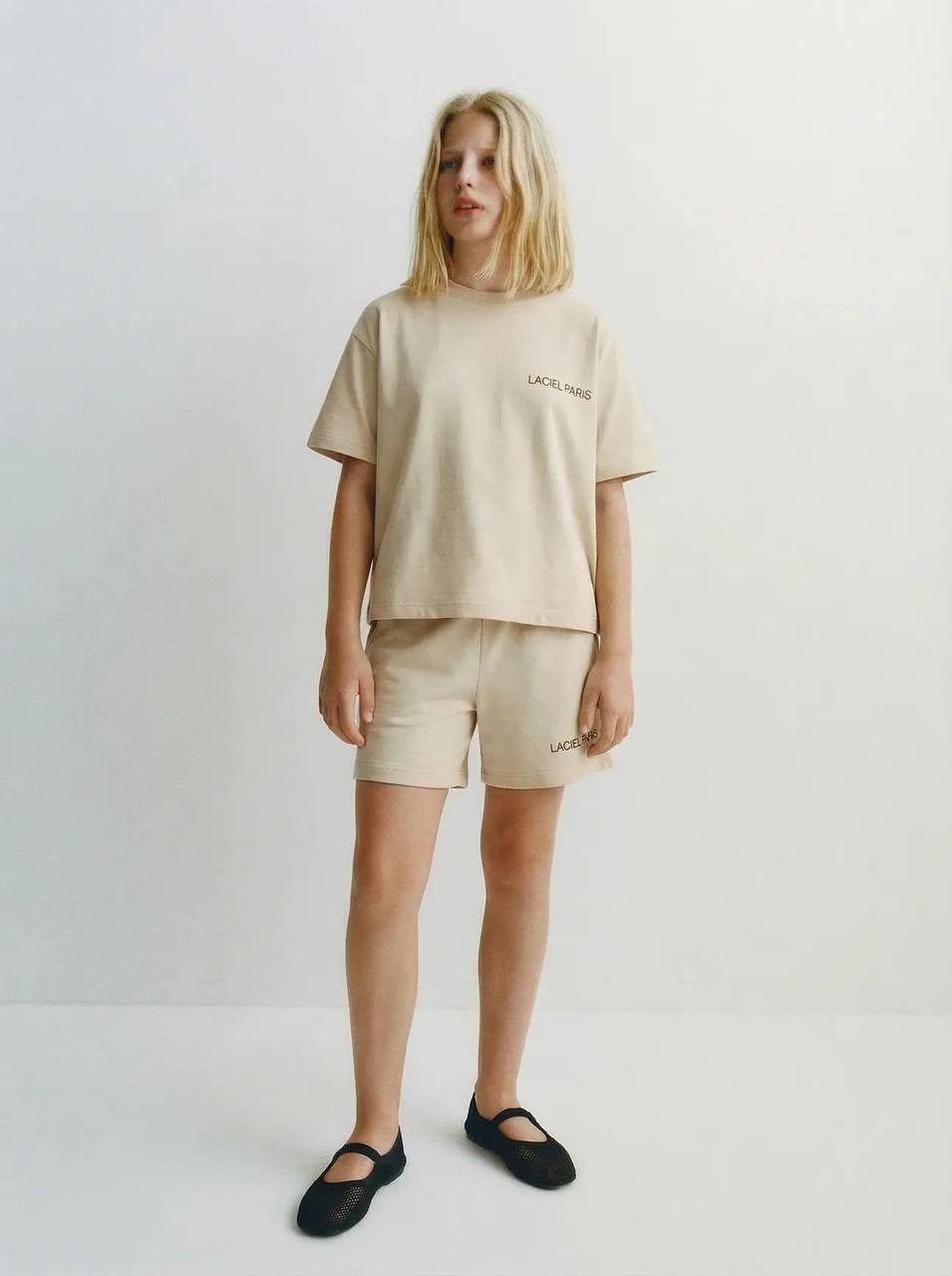 Oversize İnterlok Şortlu İkili Takım Kahve