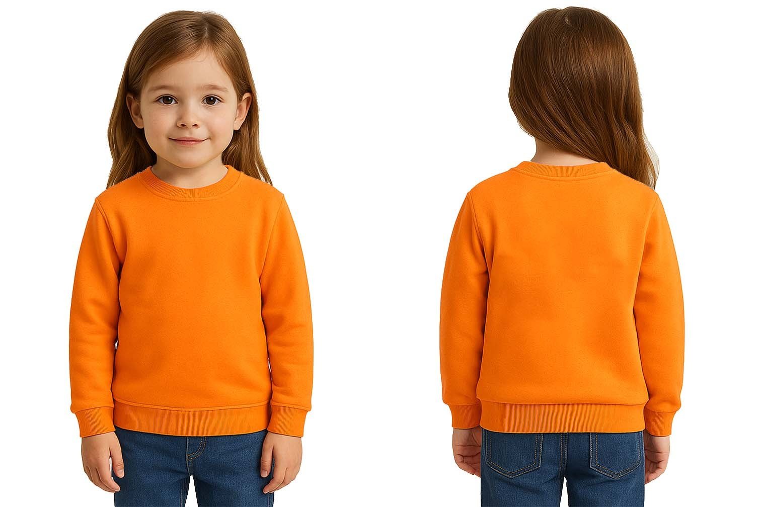 Unisex Düz Baskısız Çocuk Sweatshirt  3 İplik Şardonlu Kumaş (Numune)