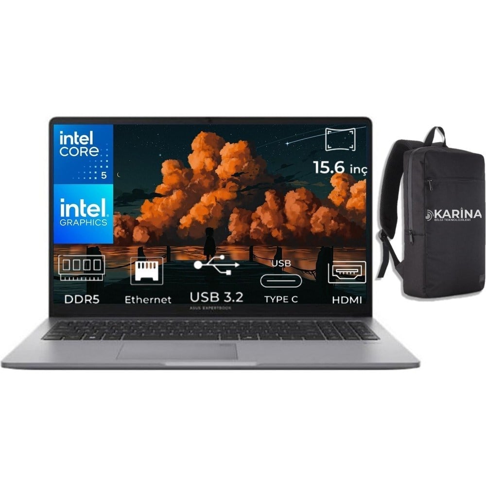 Asus Expertbook P1 Core5 210H P1503CVA-C516512G0D-K10 64GB 1tb Freedos 15.6