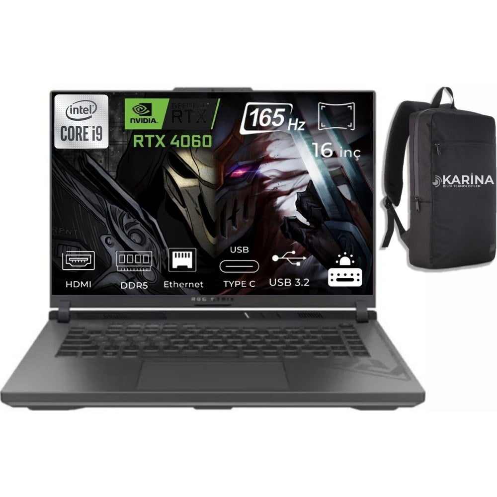 Asus Rog Strix G16 G614JVR-N3096-75 Intel Core I9 14900HX 32GB 4tb+4tb SSD RTX4060 WIN11 Pro 16