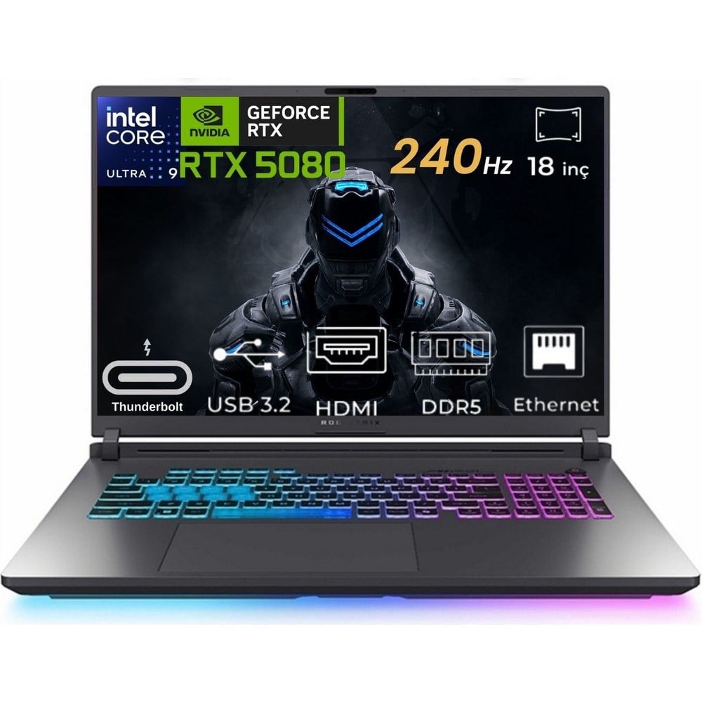 Asus Rog Strix G18 Ultra 9 275HX G815LW-S9128-66 48GB 4tb+4tb RTX5080 16GB Windows 11 Pro 18