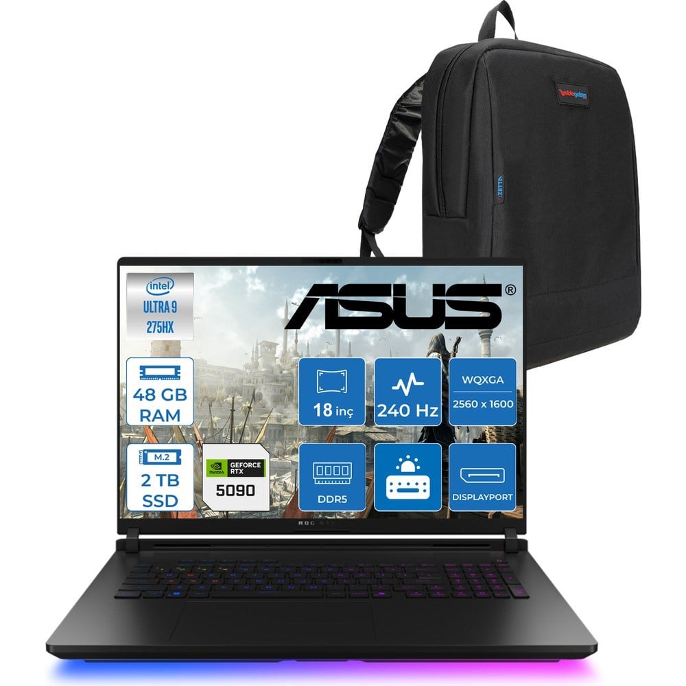 Asus Rog Strix Scar 18 G835LX-SA156 Intel Core Ultra 9 275HX Aı 48GB GB 2tb SSD 24GB/RTX5090 Gddr7 175W 18