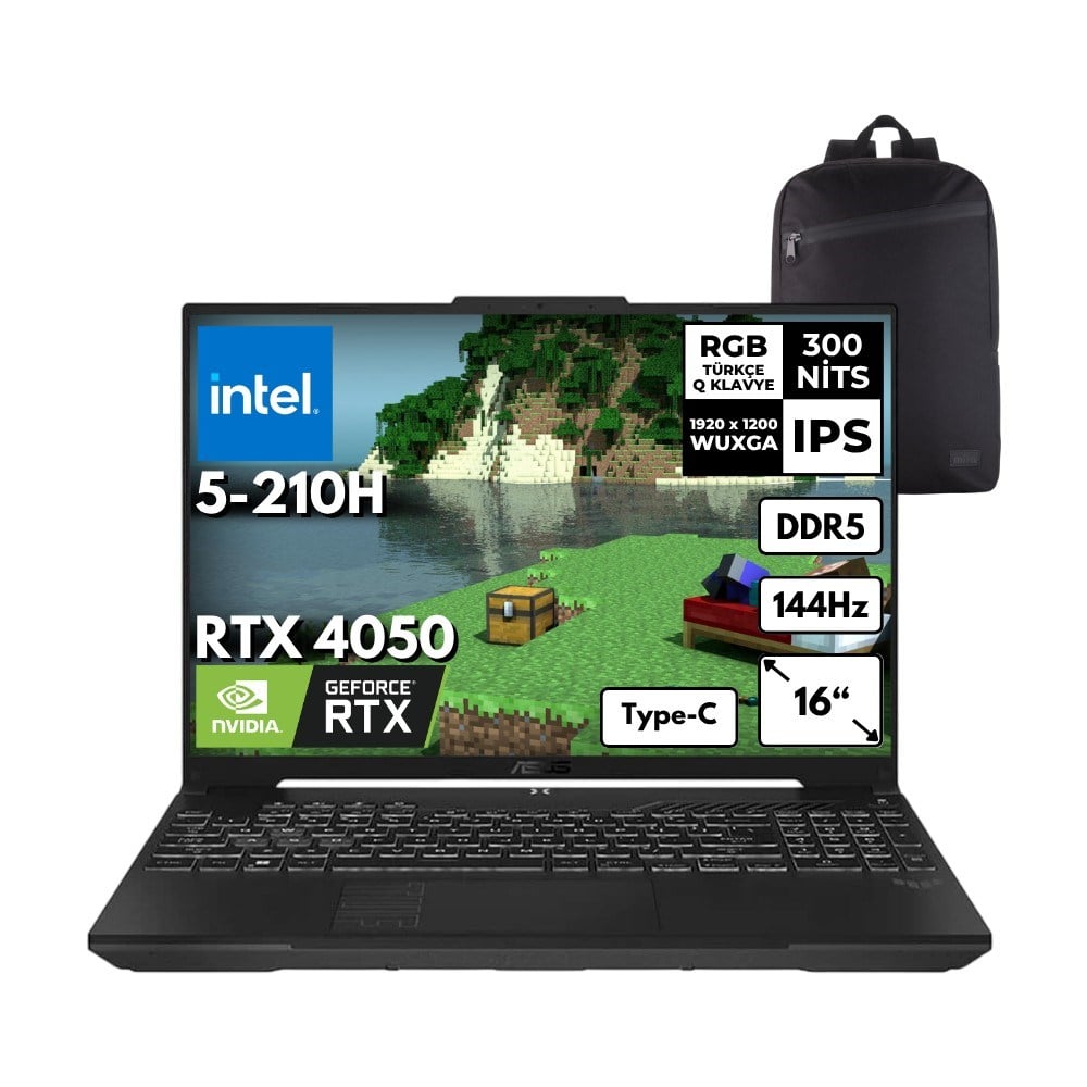 Asus Tuf F16 Intel 5-210H 48 -Gbddr5 2 Tbssd RTX4050 (6GB-140W) 16