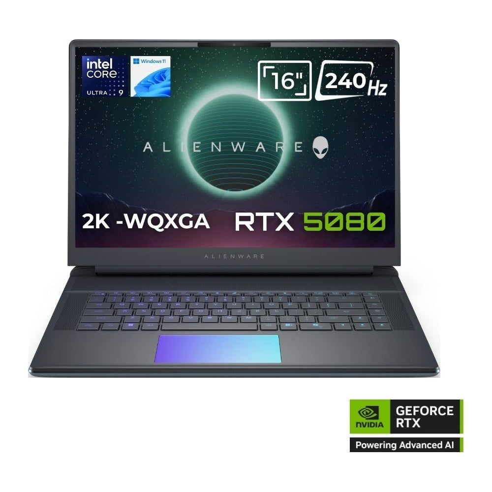 Dell Alienware 16 Area-51 AA16250 Ultra 9 275HX 64 GB Ram 2 Tb SSD 16GB RTX5080 175W 240Hz Freedos Ingilizce Klavye K41