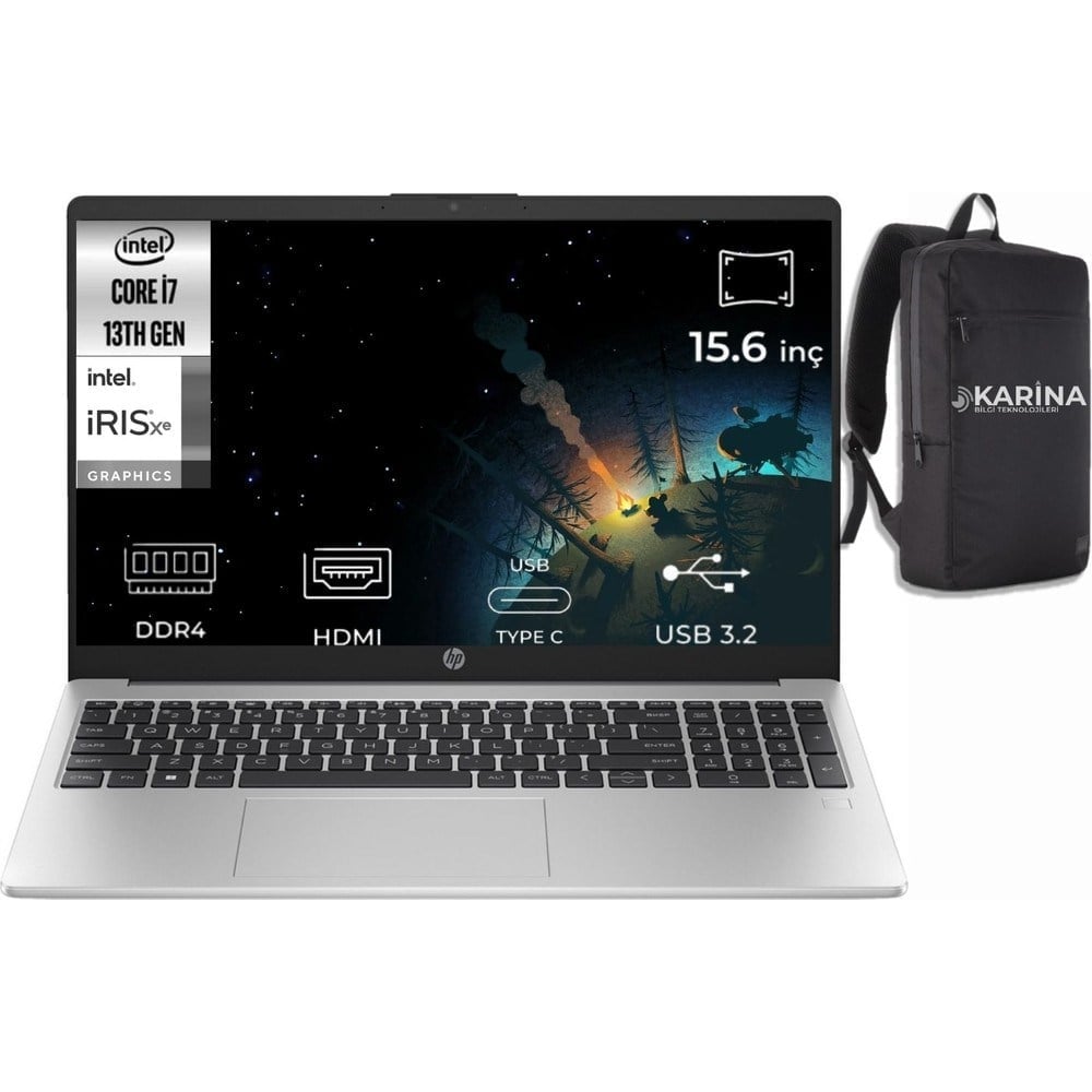 HP 250 G10 I7-1355U 9G1E6ET-09 32GB 1tb Iris Xe Graphics Freedos 15.6