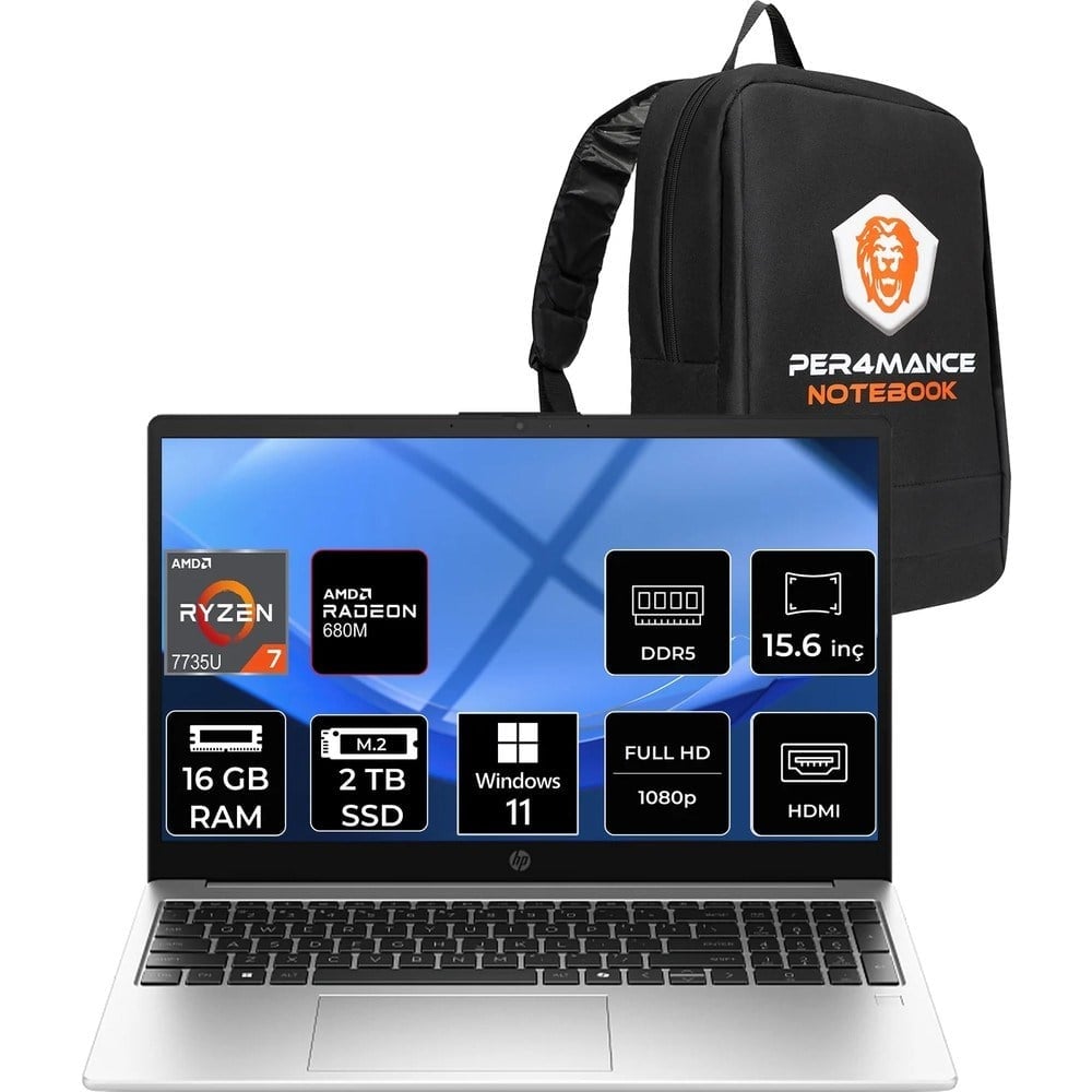 HP 255R G10 Ryzen 7 7735U 16GB RAM 2TB SSD 15.6