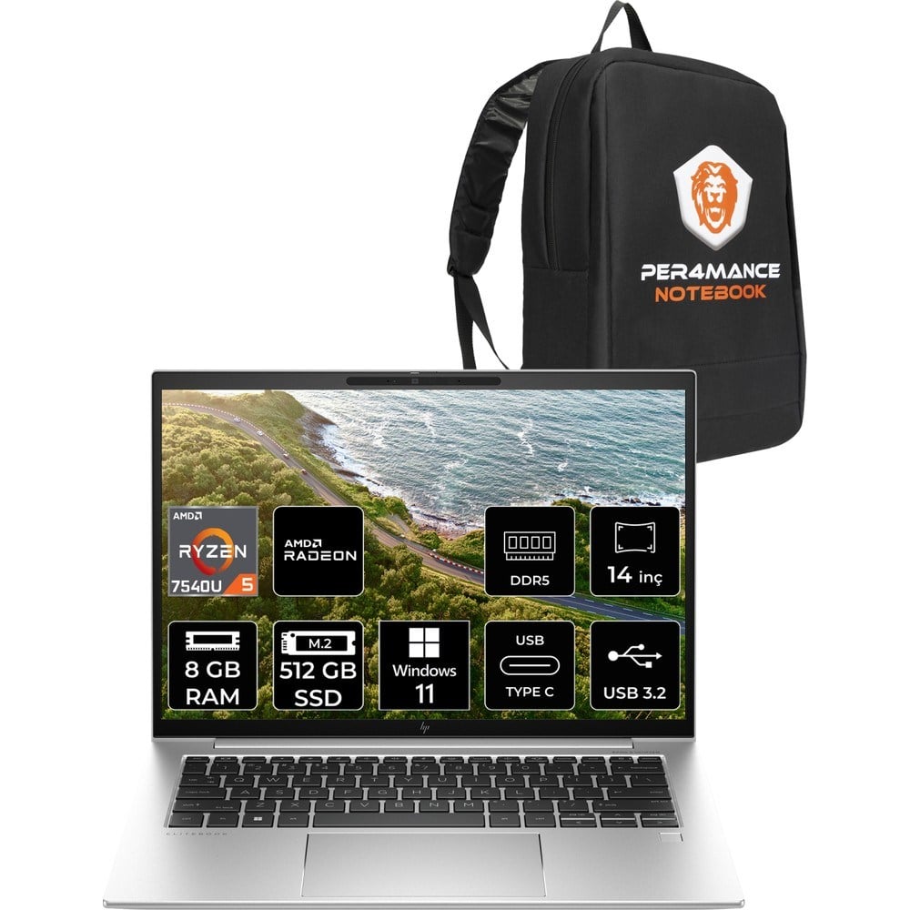 HP Elitebook 845 G10 Amd Ryzen 5 7540U 8gb 512GB SSD 14