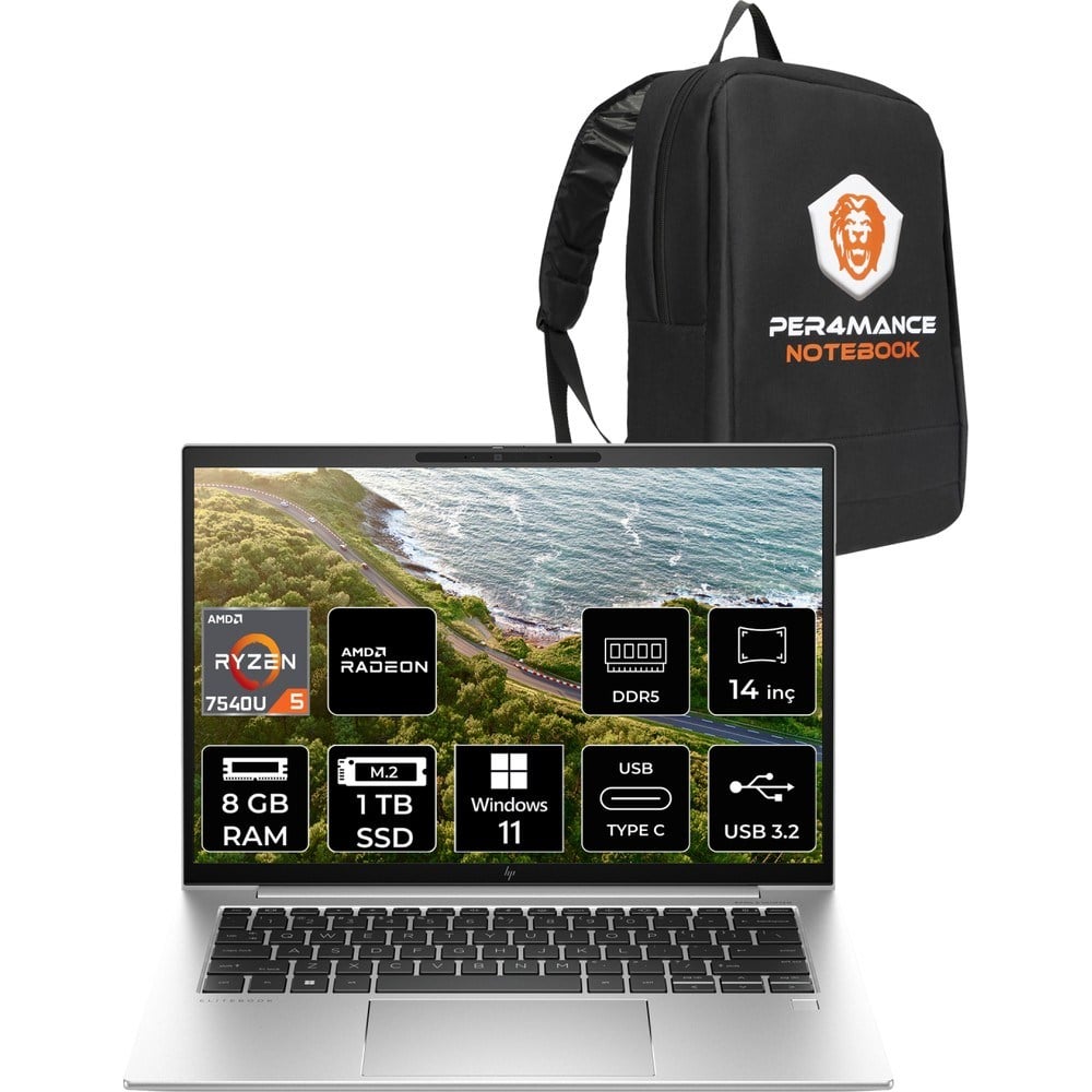 HP Elitebook 845 G10 Amd Ryzen 5 7540U 8gb 1tb SSD 14