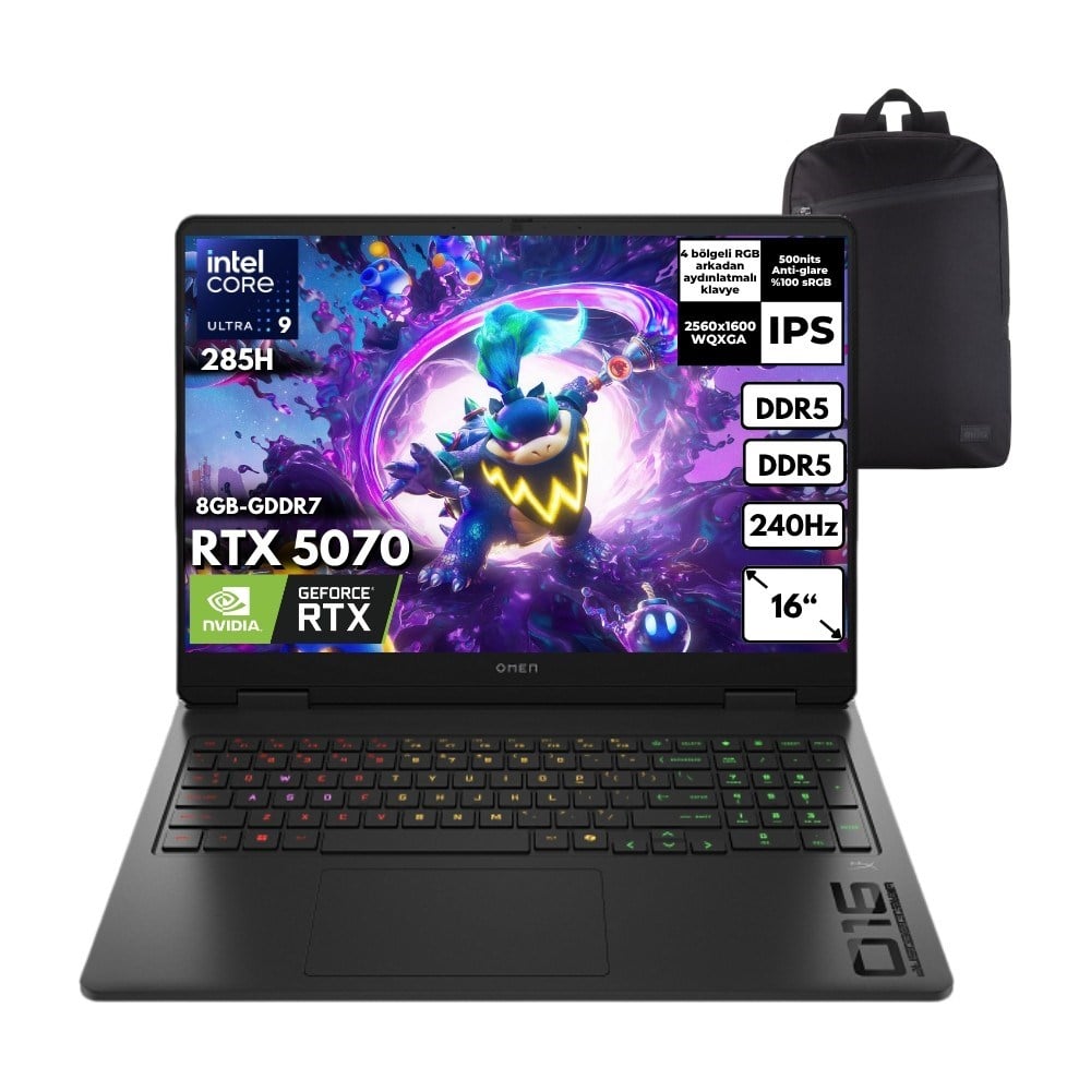 HP Omen Slim Ultra 9-285H 32-Gbddr5 4 Tbssd RTX5070 (8gb-Gddr7) 16