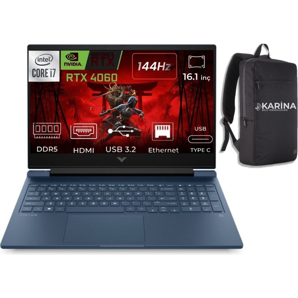HP Victus 16-R1033NT I7-14700HX 9J235EA-24 32GB 4tb RTX4060 Windows 11 Pro 16.1