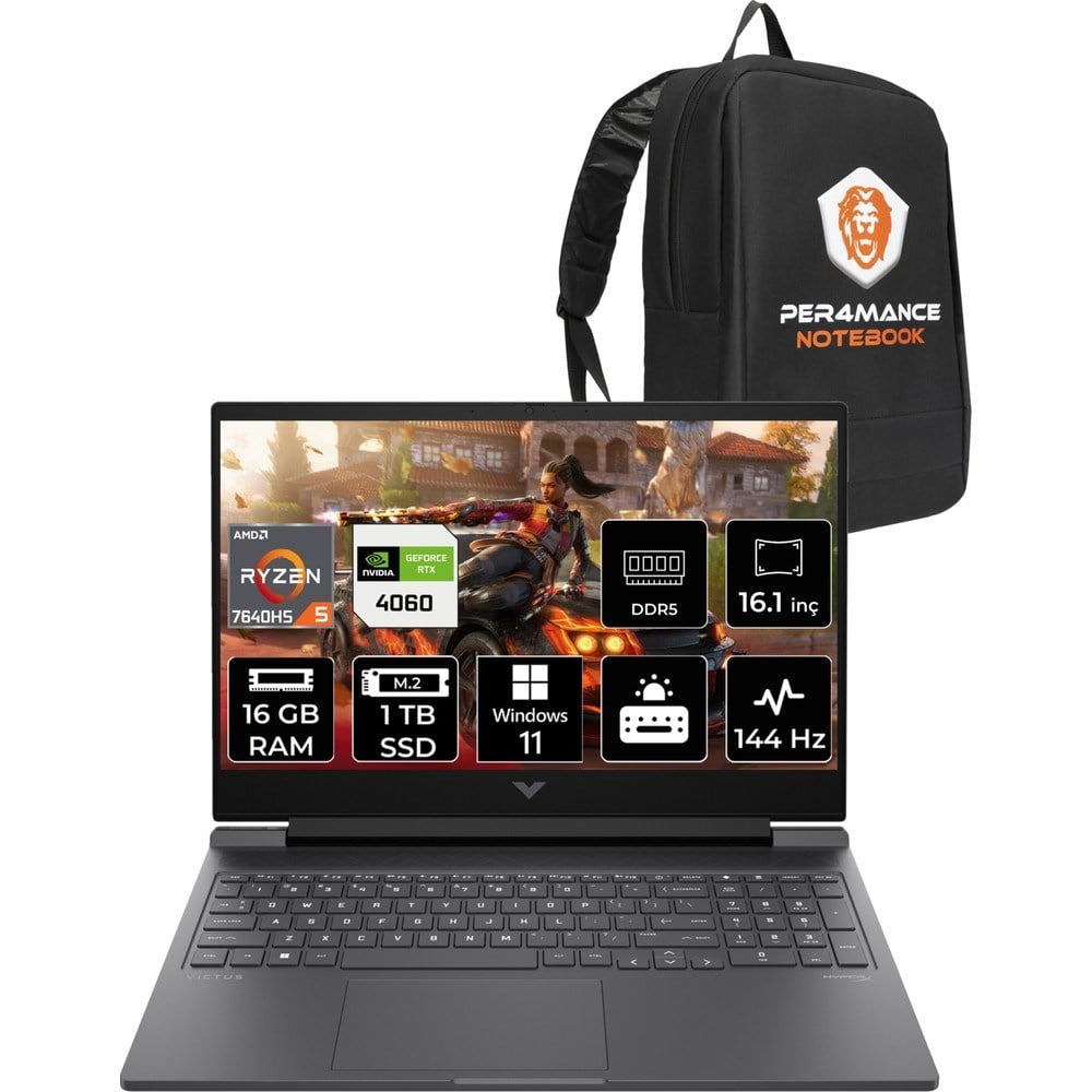 HP Victus 16 Ryzen 5 7640HS RTX 4060 16GB RAM 1TB SSD 16.1
