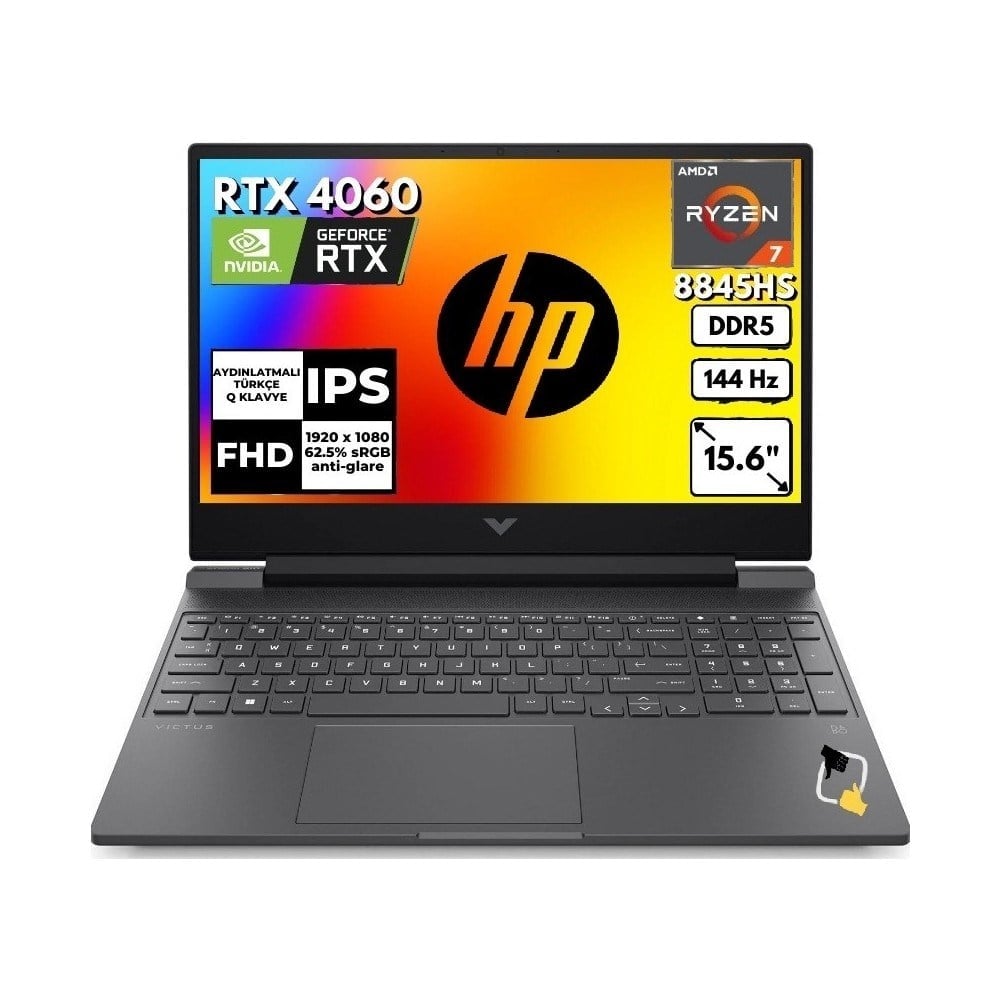 HP Victus B82N6EA FR42| Amd Ryzen™ 7 8845HS | 40 GB Ddr5 Ram | 4 Tb | Nvıdıa® Geforce Rtx™ 4060 | 15, 6 Inç Fhd IPS 144 Hz | Windows 11 Home | Gaming Laptop |